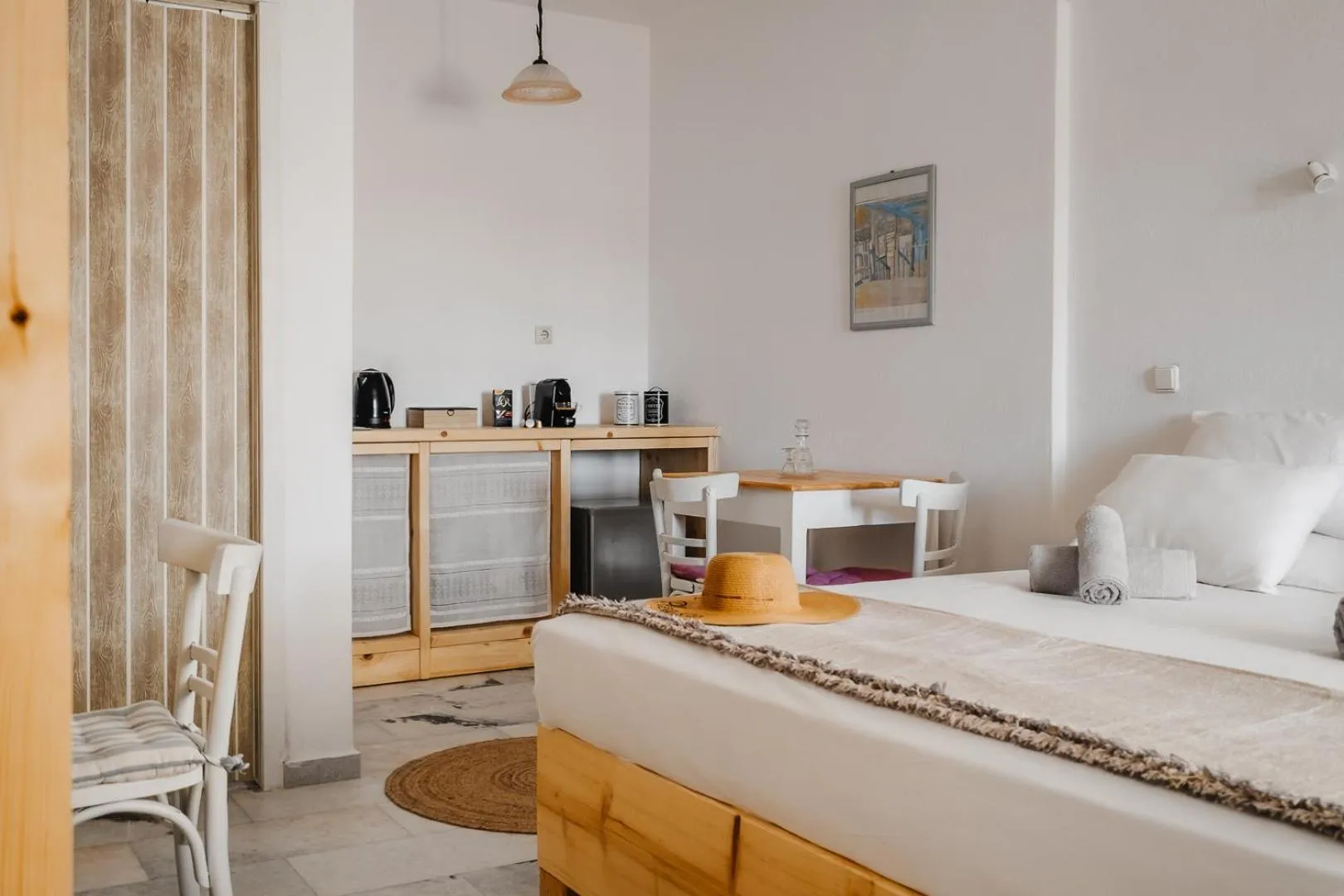 Bed in Naxos Aethereal View