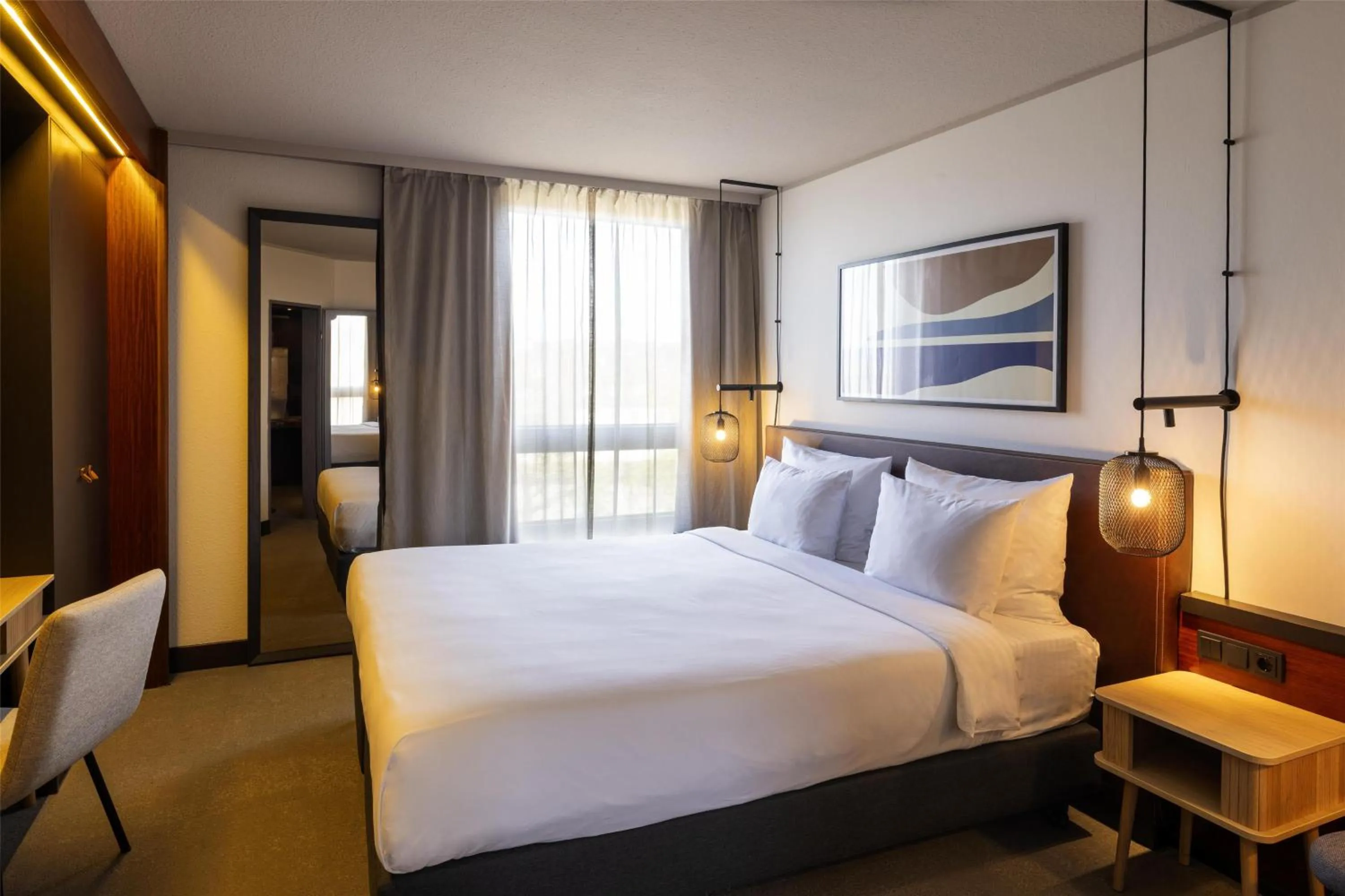 Bedroom, Bed in Scandic Nürnberg Central