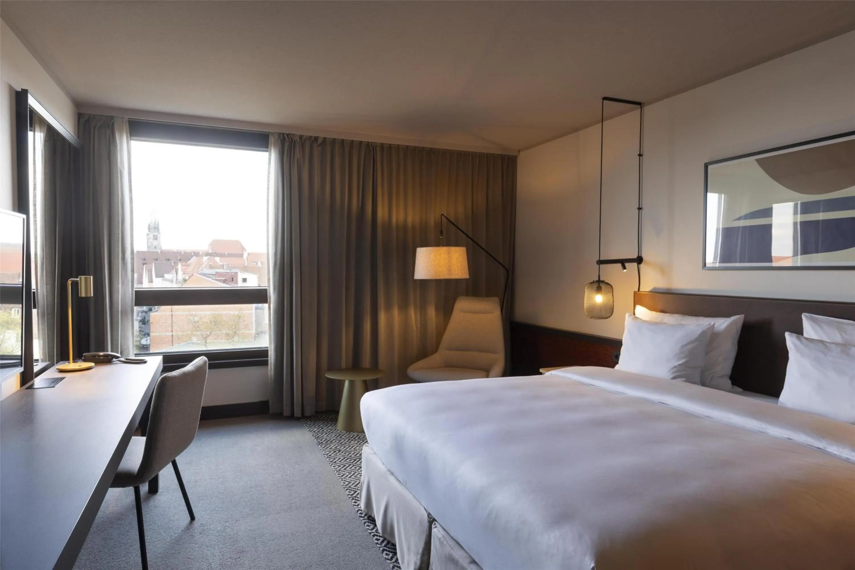 Bedroom, Bed in Scandic Nürnberg Central