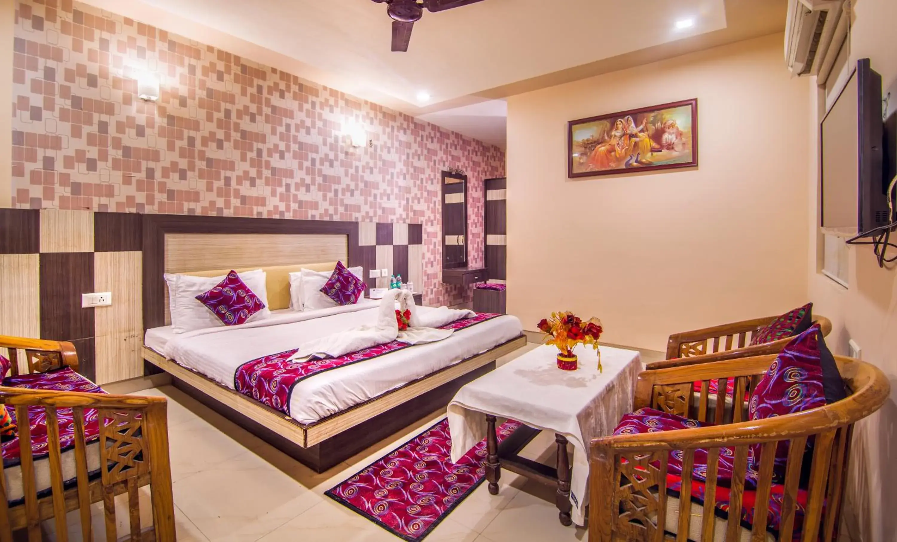 Photo of the whole room, Bed in Hotel Ganpati Palace Photo of the whole room, Bed in Hotel Ganpati Palace