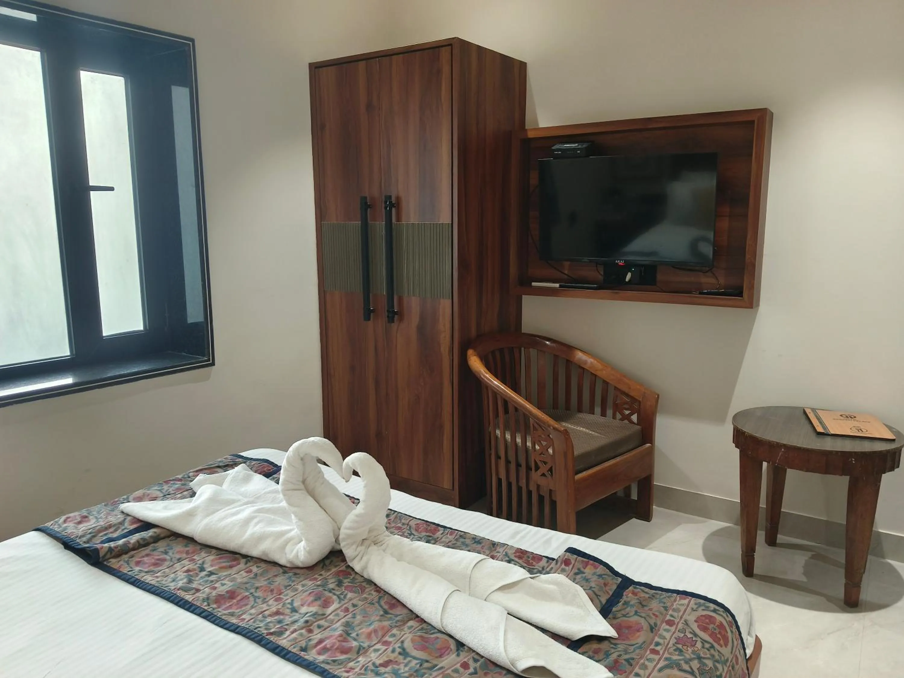 Bed in Hotel Ganpati Palace