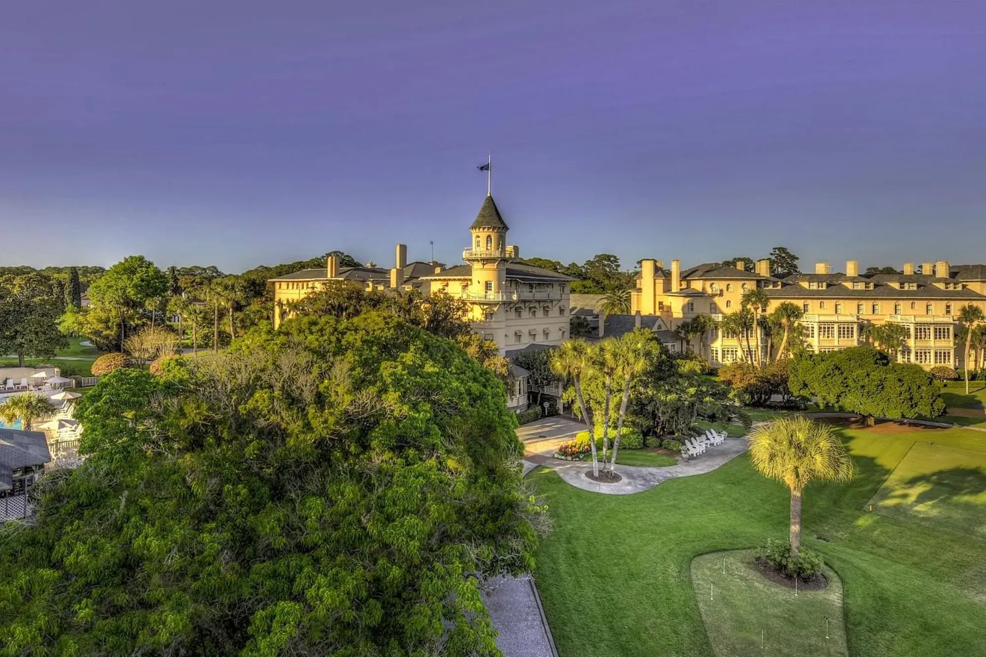 Bird's eye view in Jekyll Island Club Resort Bird's eye view in Jekyll Island Club Resort