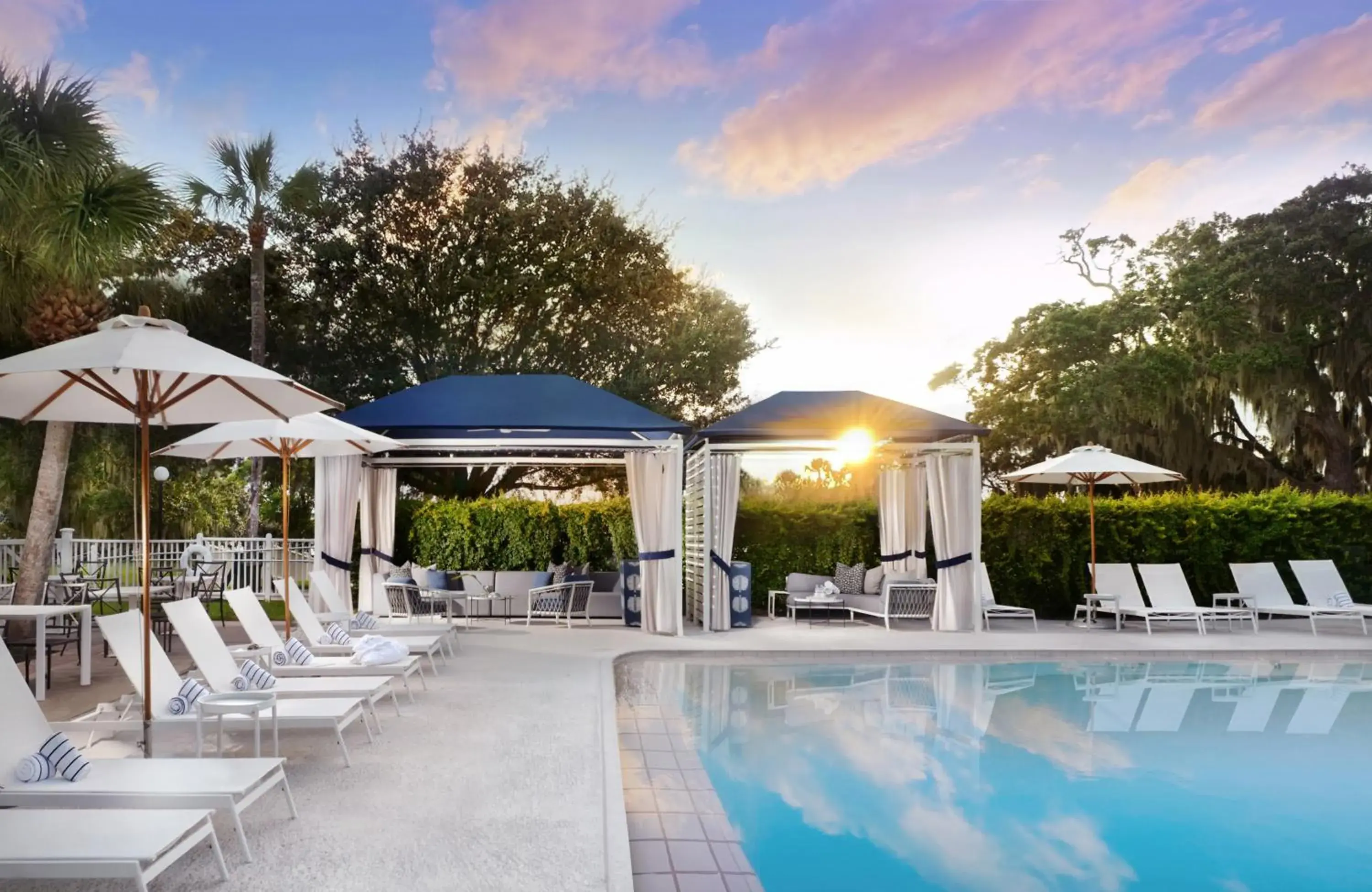 Pool view in Jekyll Island Club Resort Pool view in Jekyll Island Club Resort