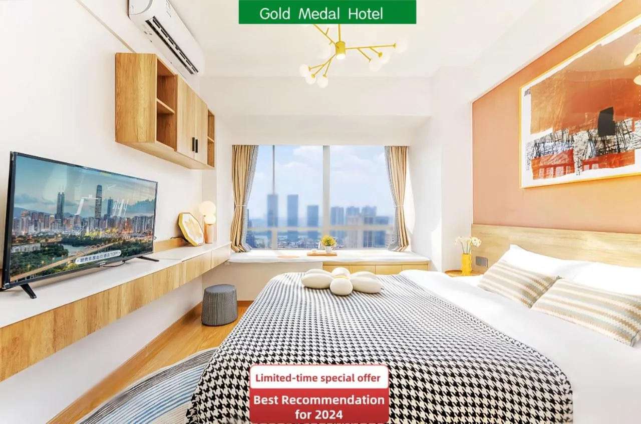 Photo of the whole room, Bed in Xinghe Yuezhi S Hotel to Guangzhou Yuexiu Park Railway Station Subway station