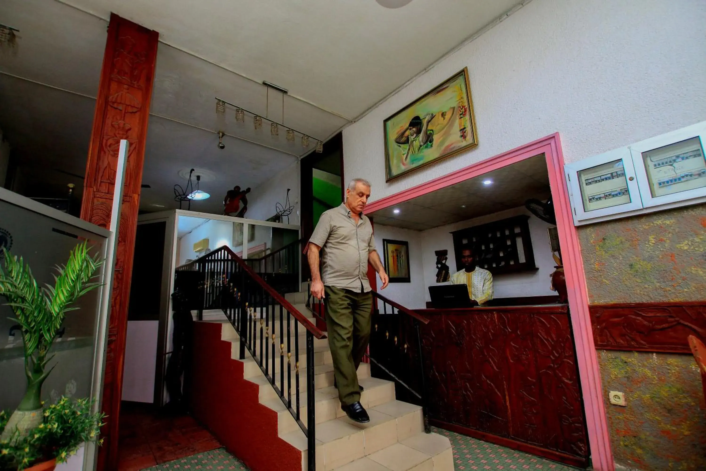 Lobby or reception in Hotel Le Prince Lobby or reception in Hotel Le Prince