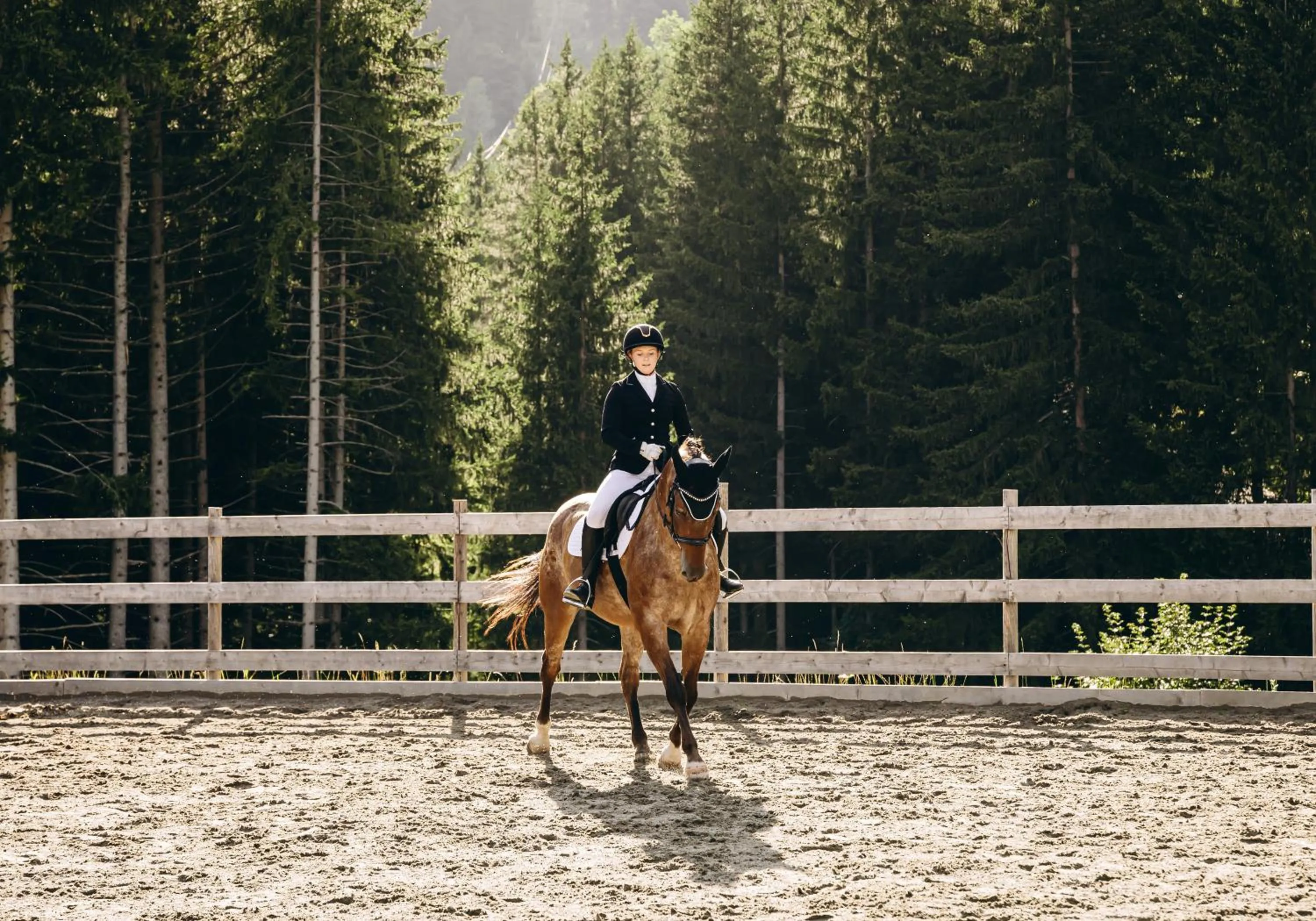 Horse-riding in Hotel Bergmahd