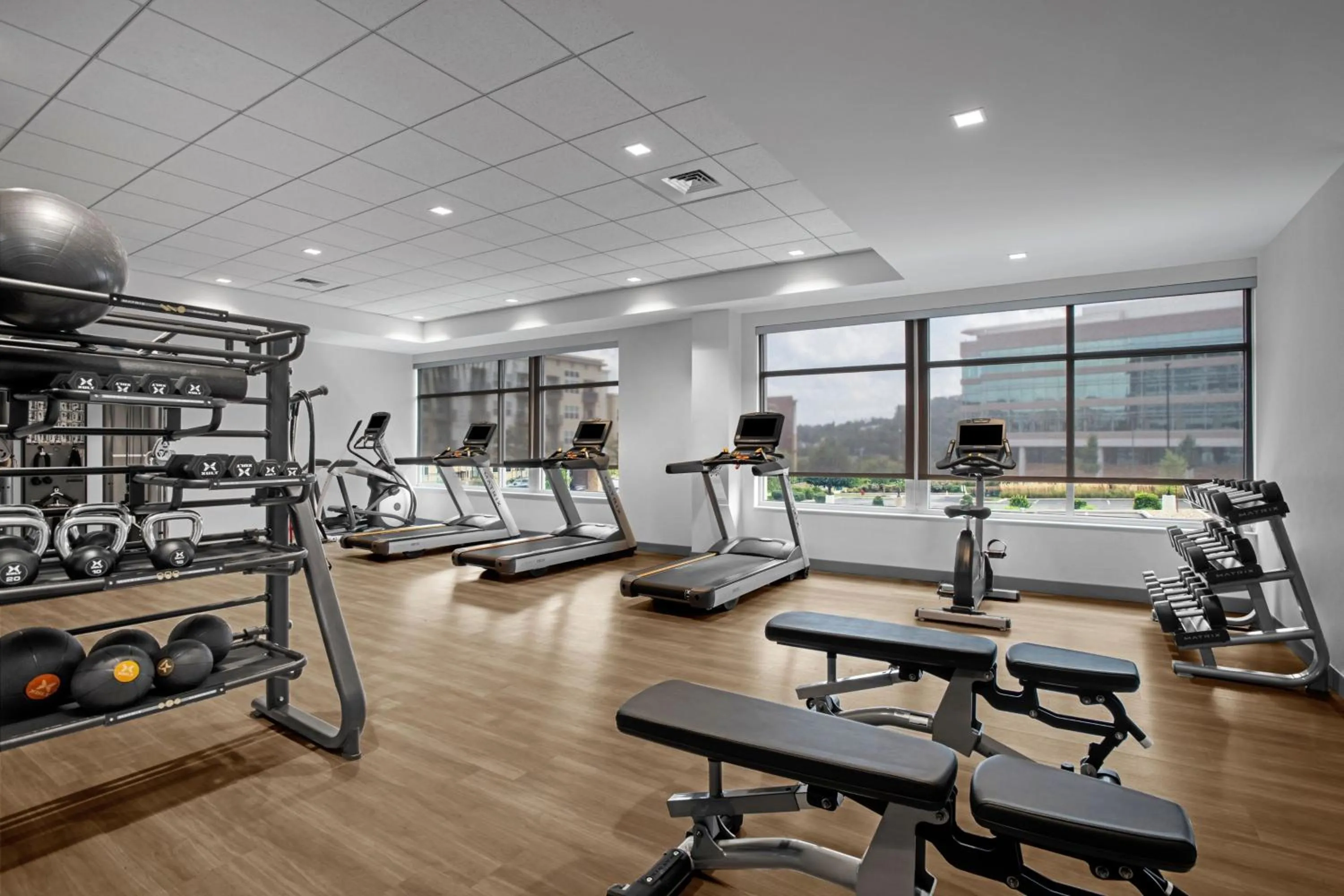 Fitness centre/facilities in AC Hotel by Marriott Pittsburgh Southpointe