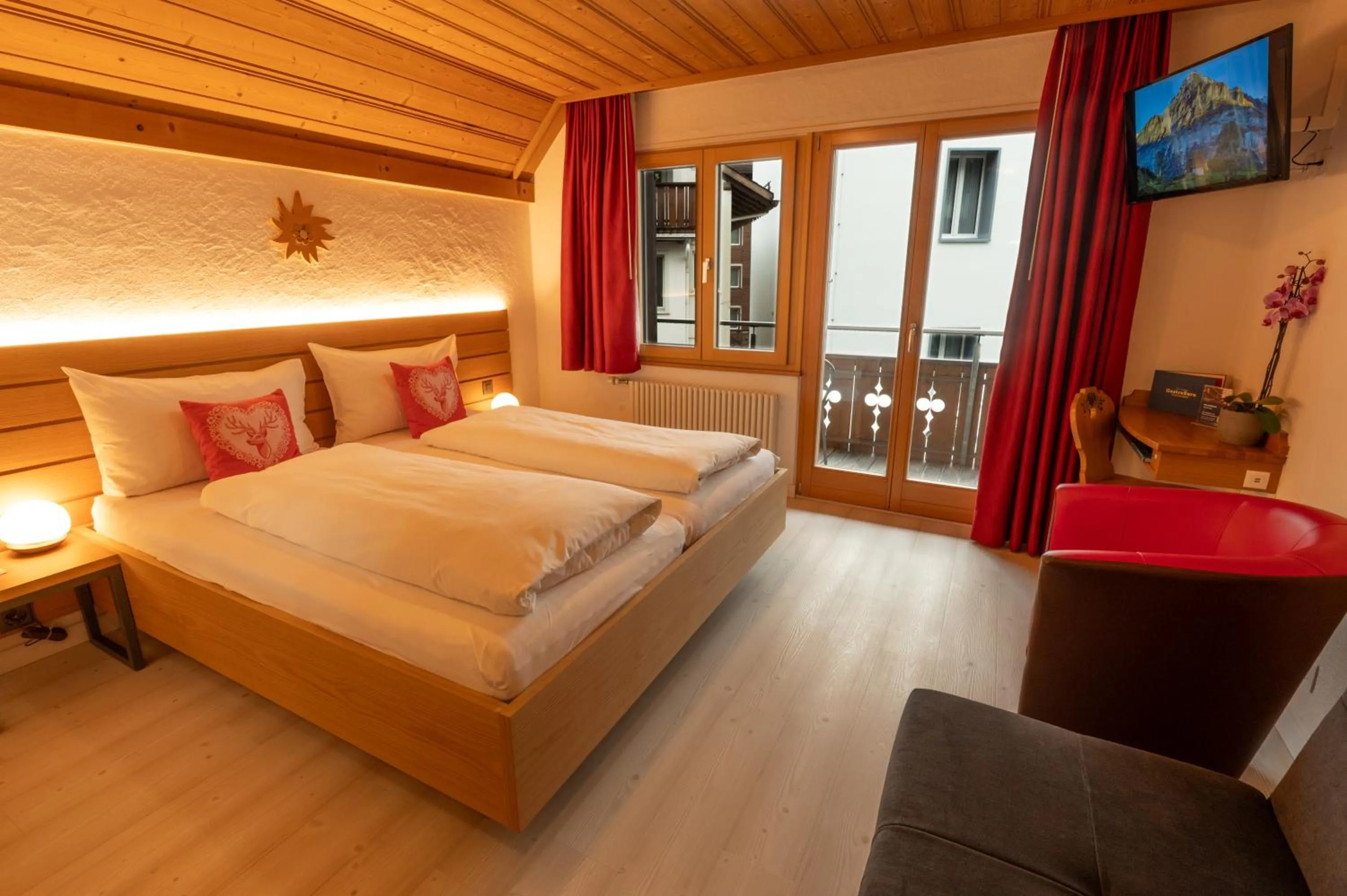 Bed in Hotel Hirschen - Grindelwald