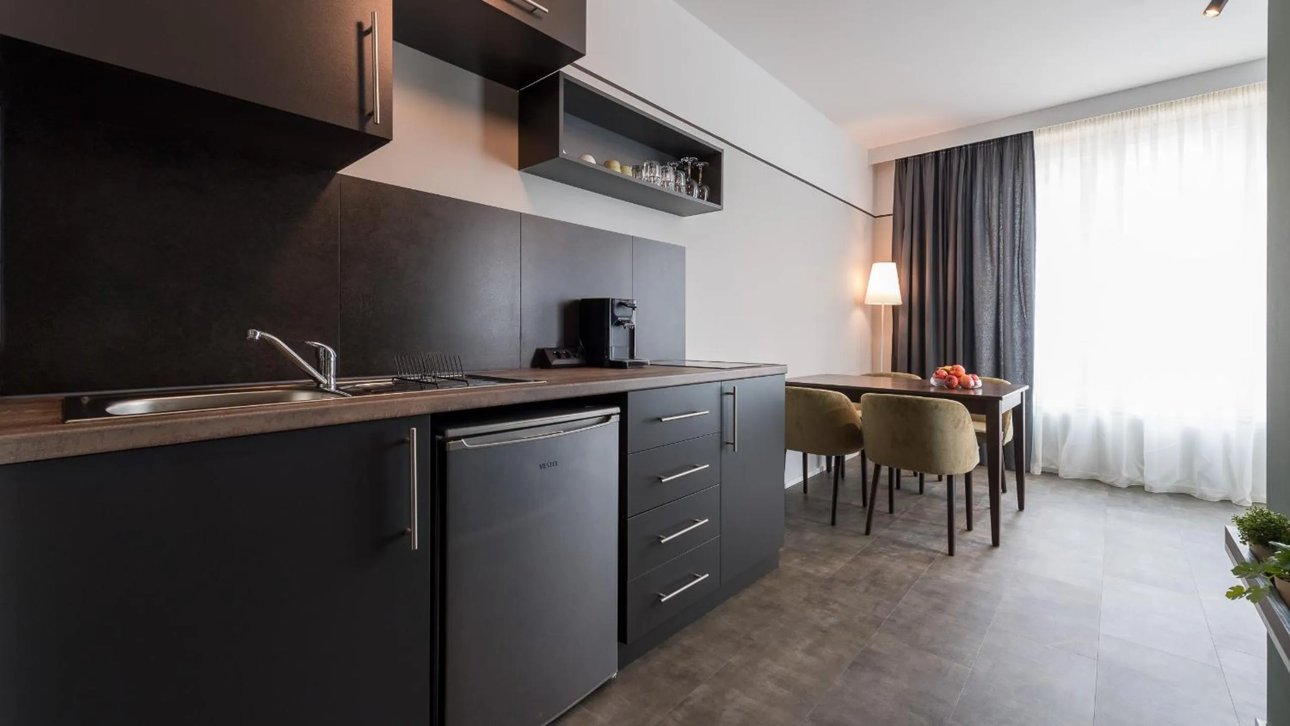 Kitchen or kitchenette in Metropol Apartments & Suites