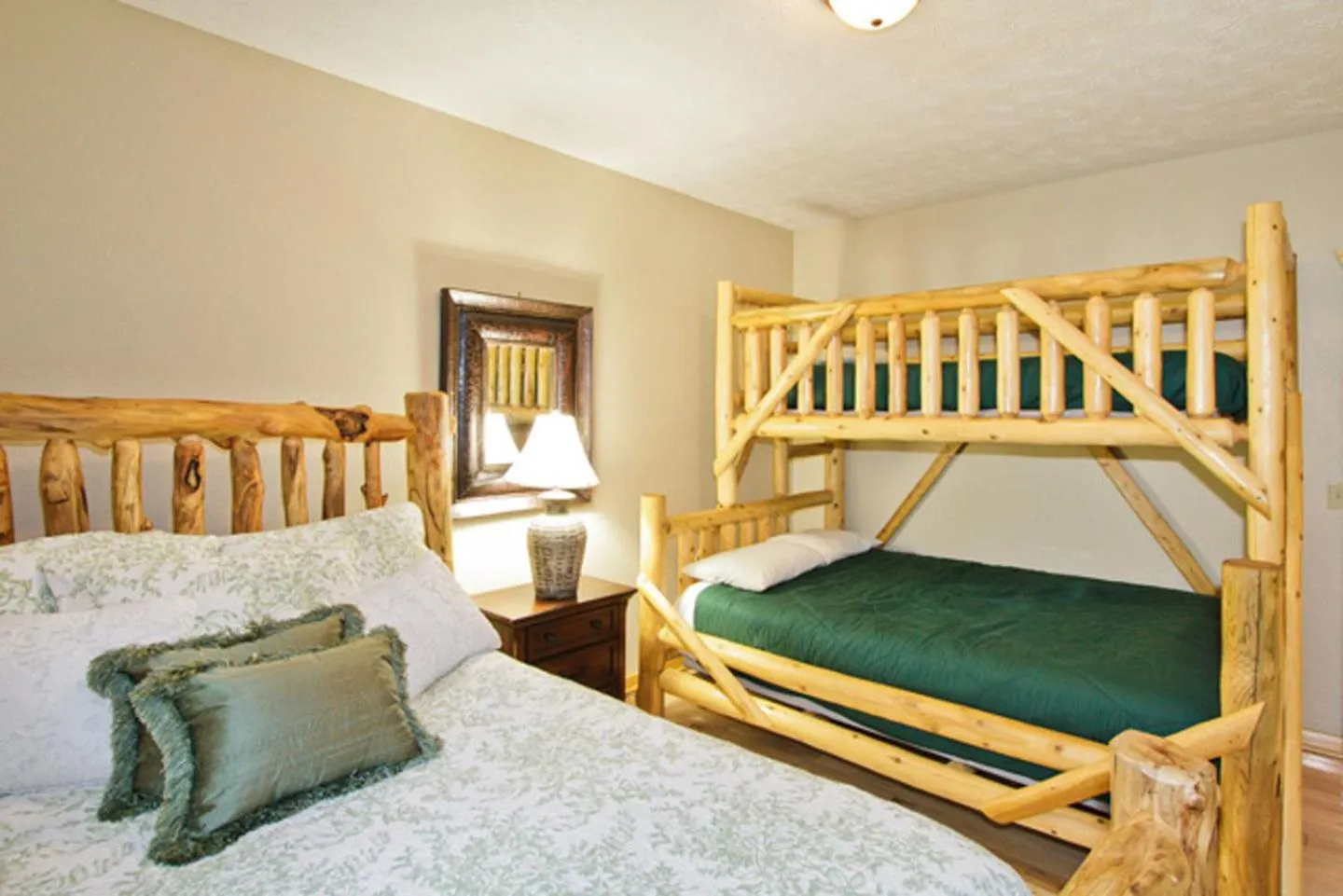 Bedroom, Bed in Big Bear Ridge Lodge - Breathtaking mountain views and private forest scenes in amazing large log cabin