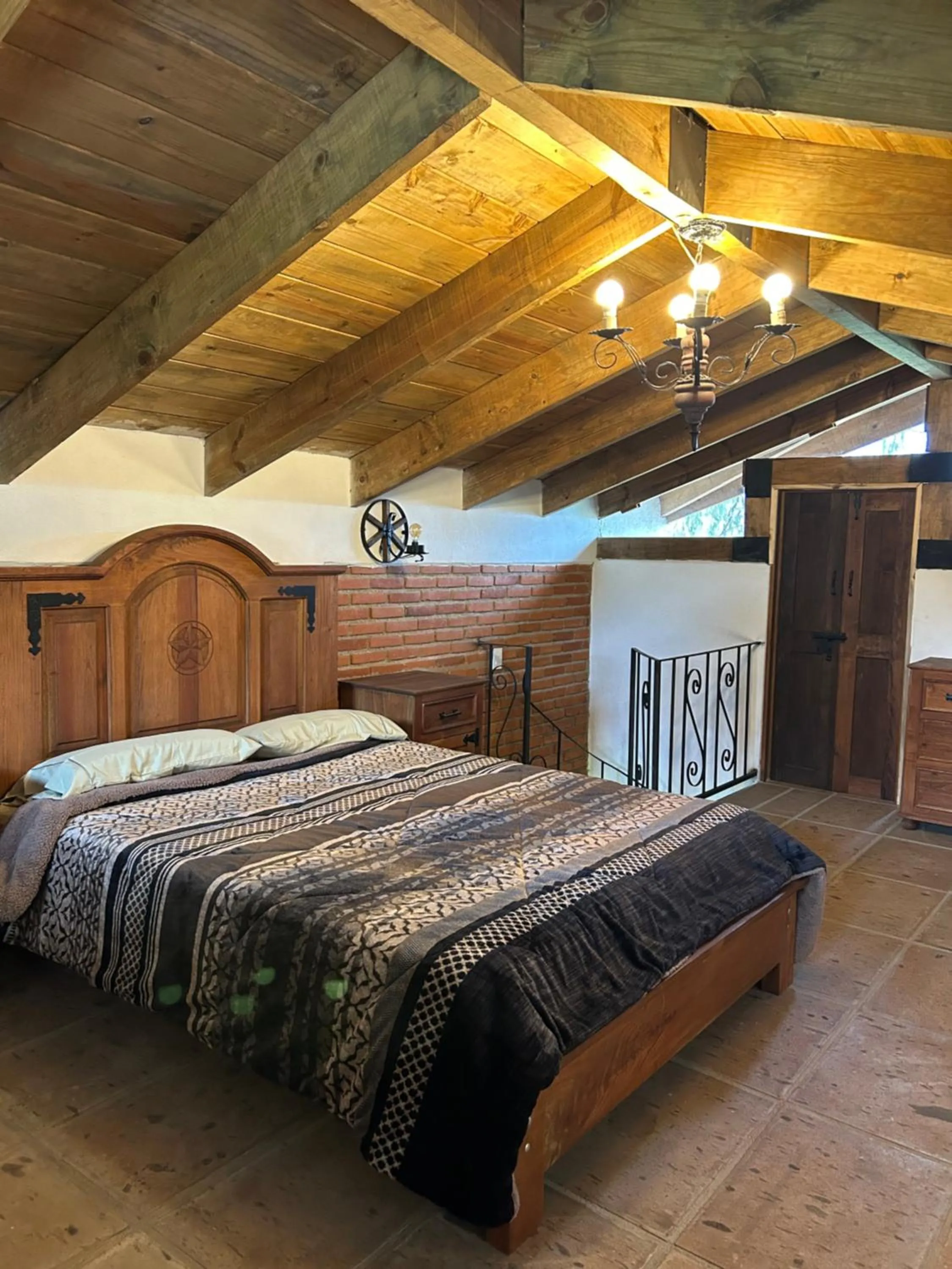Bed in Cabañas del Bosque