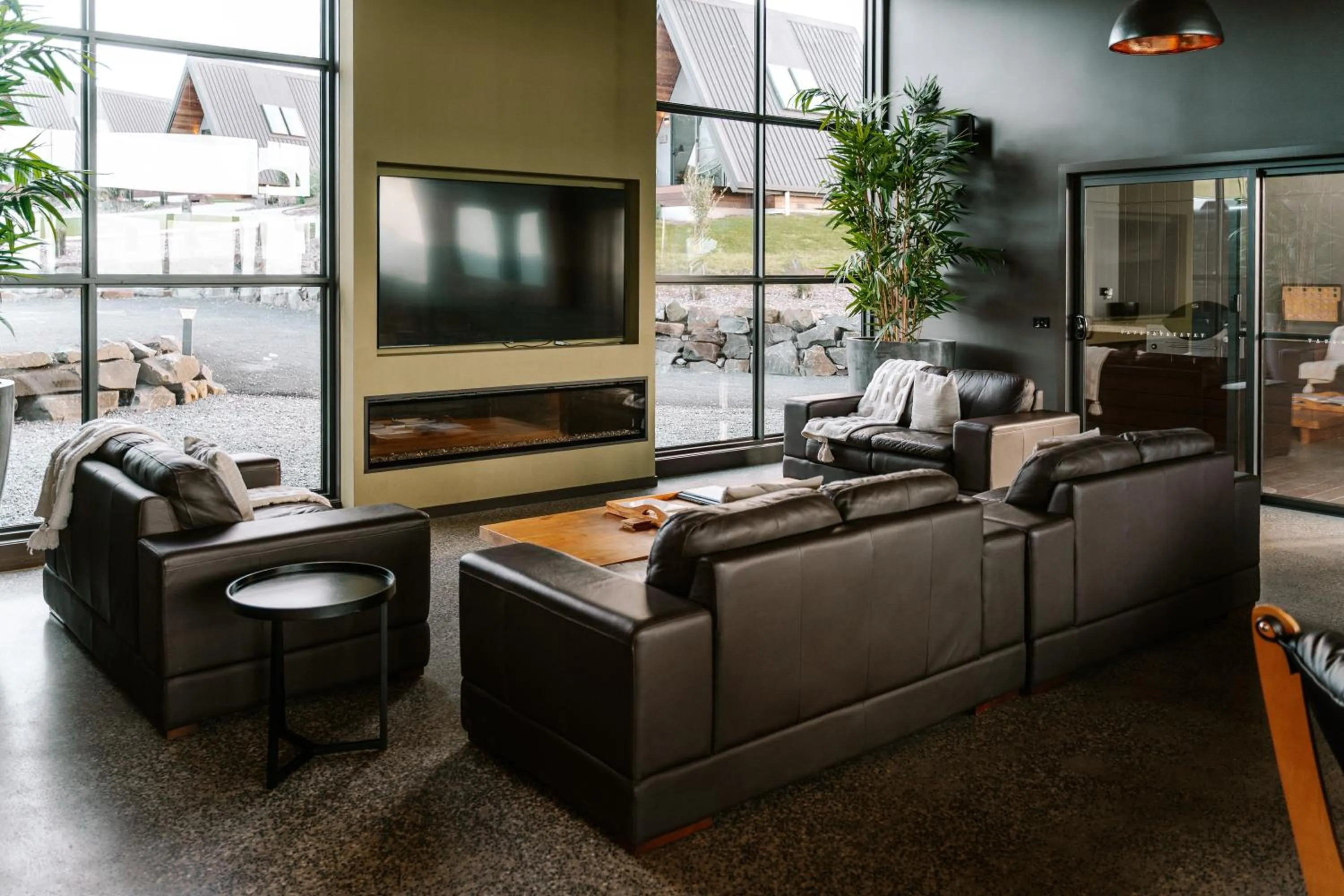 Communal lounge/ TV room in The Cove Tasmania