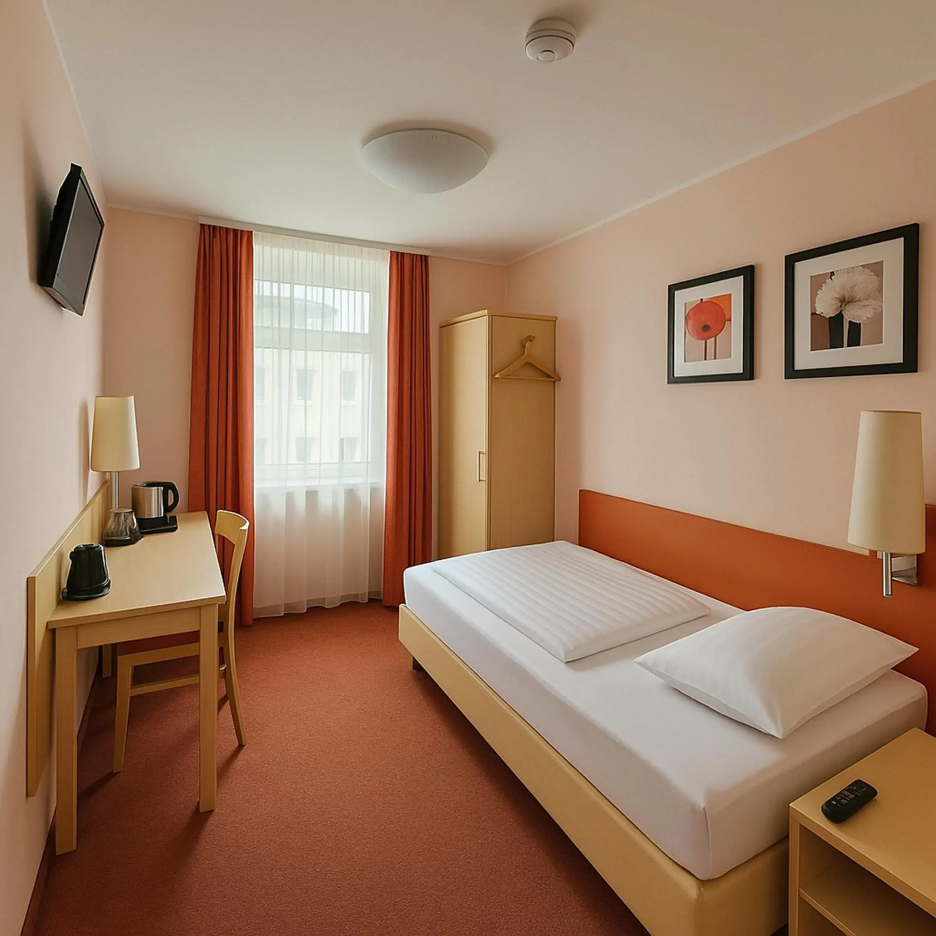 Photo of the whole room, Bed in Atomis Hotel Düsseldorf City Photo of the whole room, Bed in Atomis Hotel Düsseldorf City