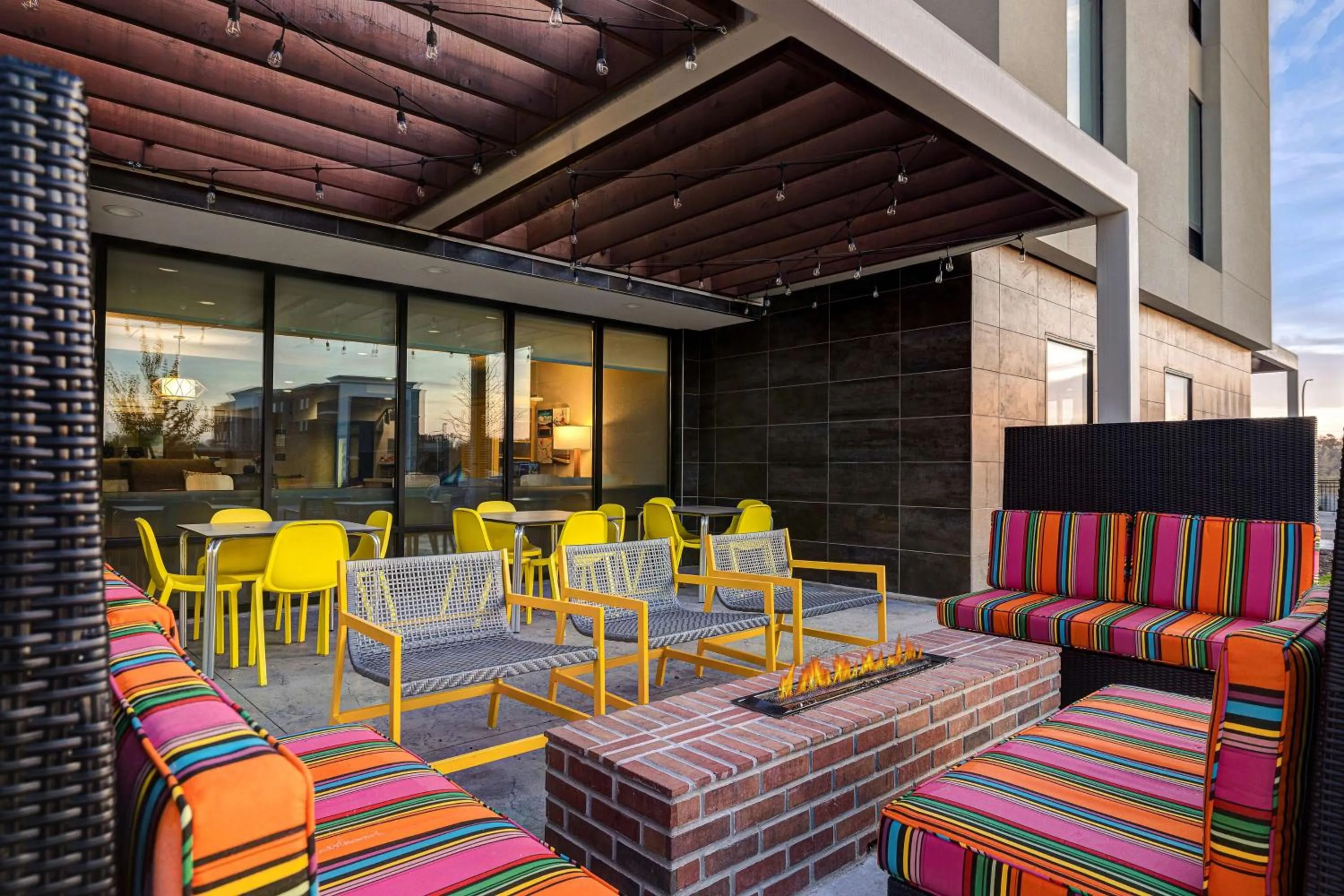 Patio in Home2 Suites By Hilton DeKalb