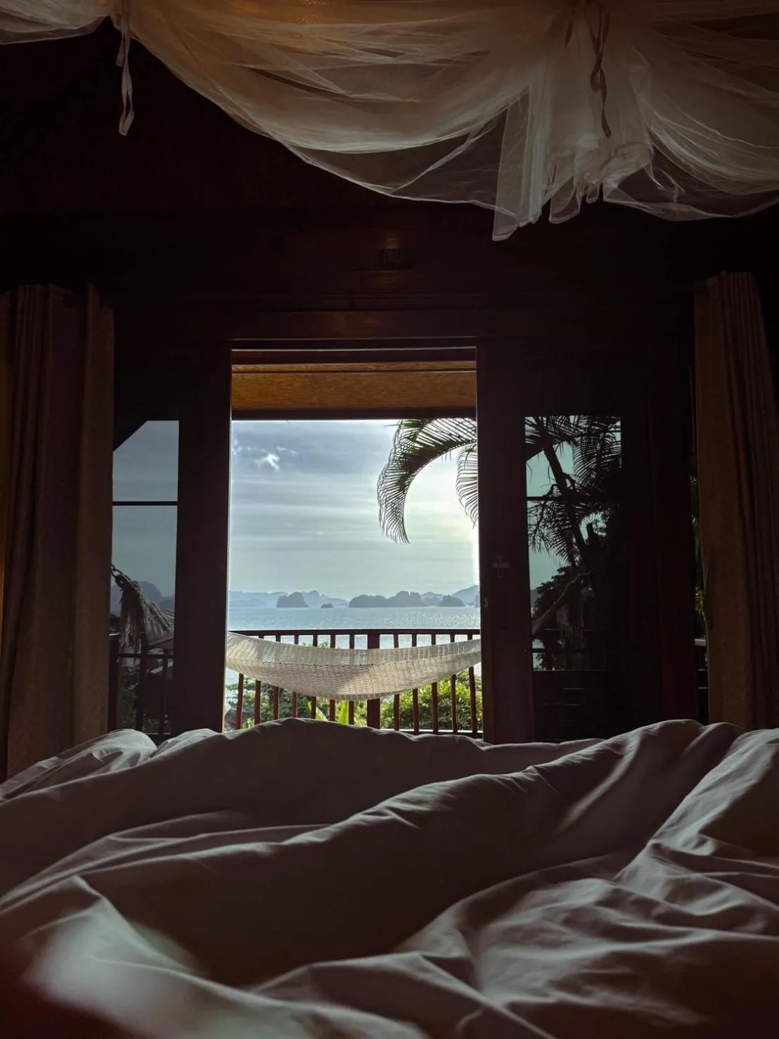 View (from property/room), Bed in Hillhouse - Koh Yao Noi