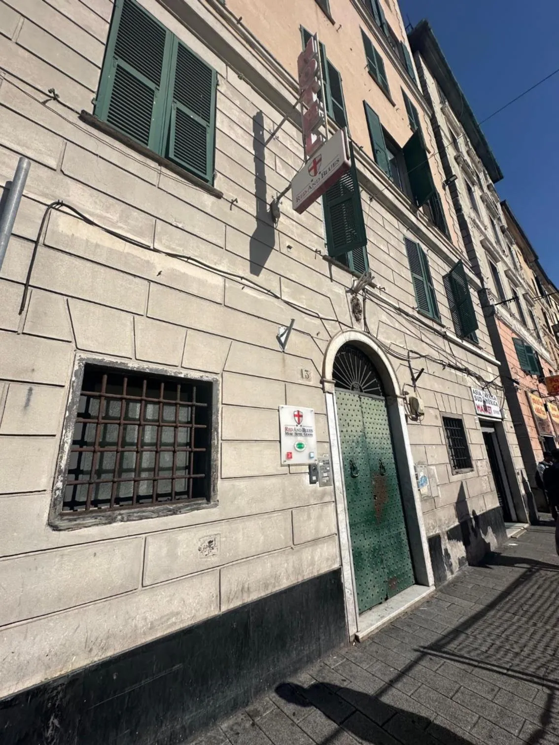 Property building in Red and Blues Music Hotel Genova