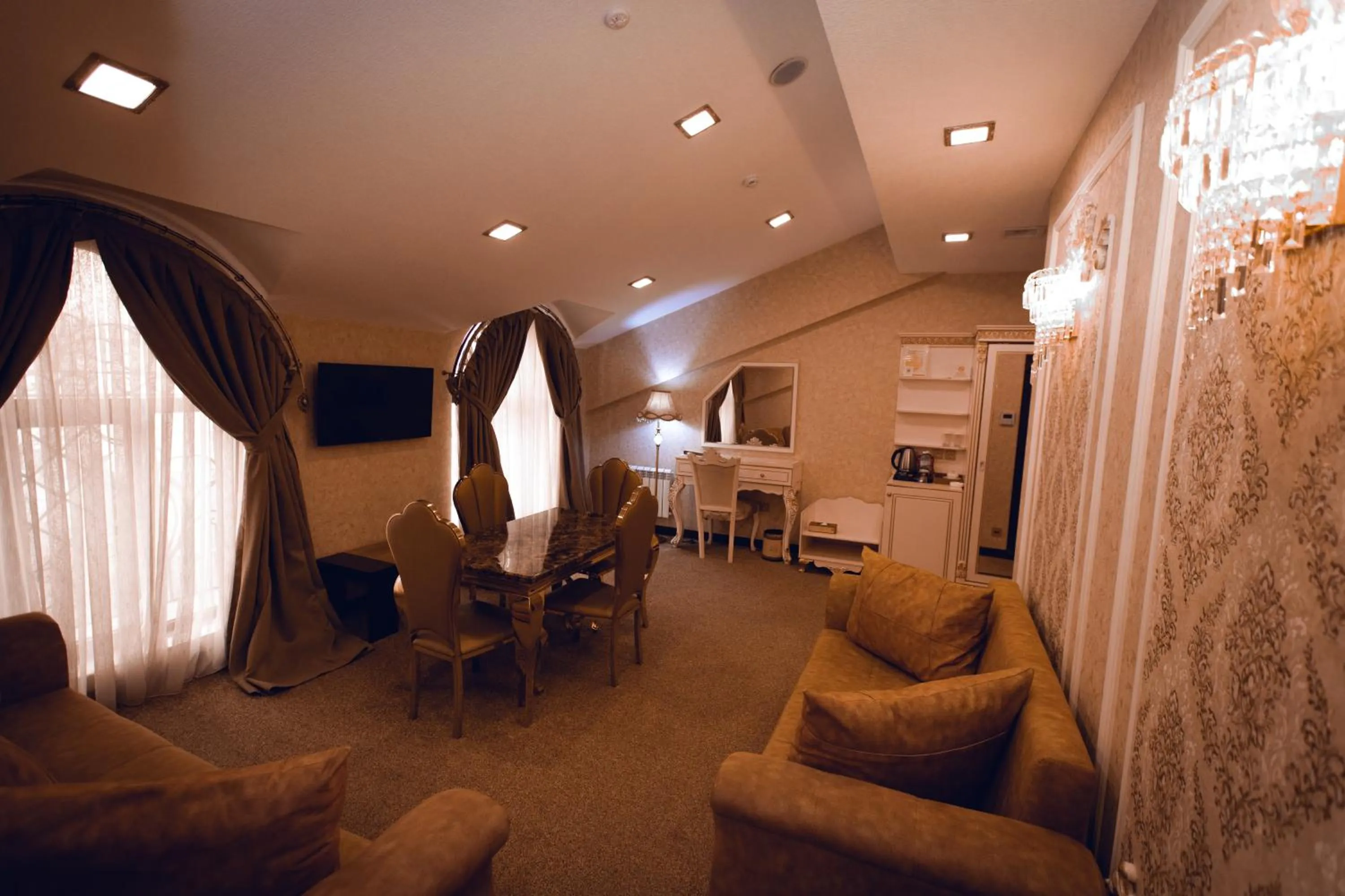 Seating area in Baku Hotel Ganja