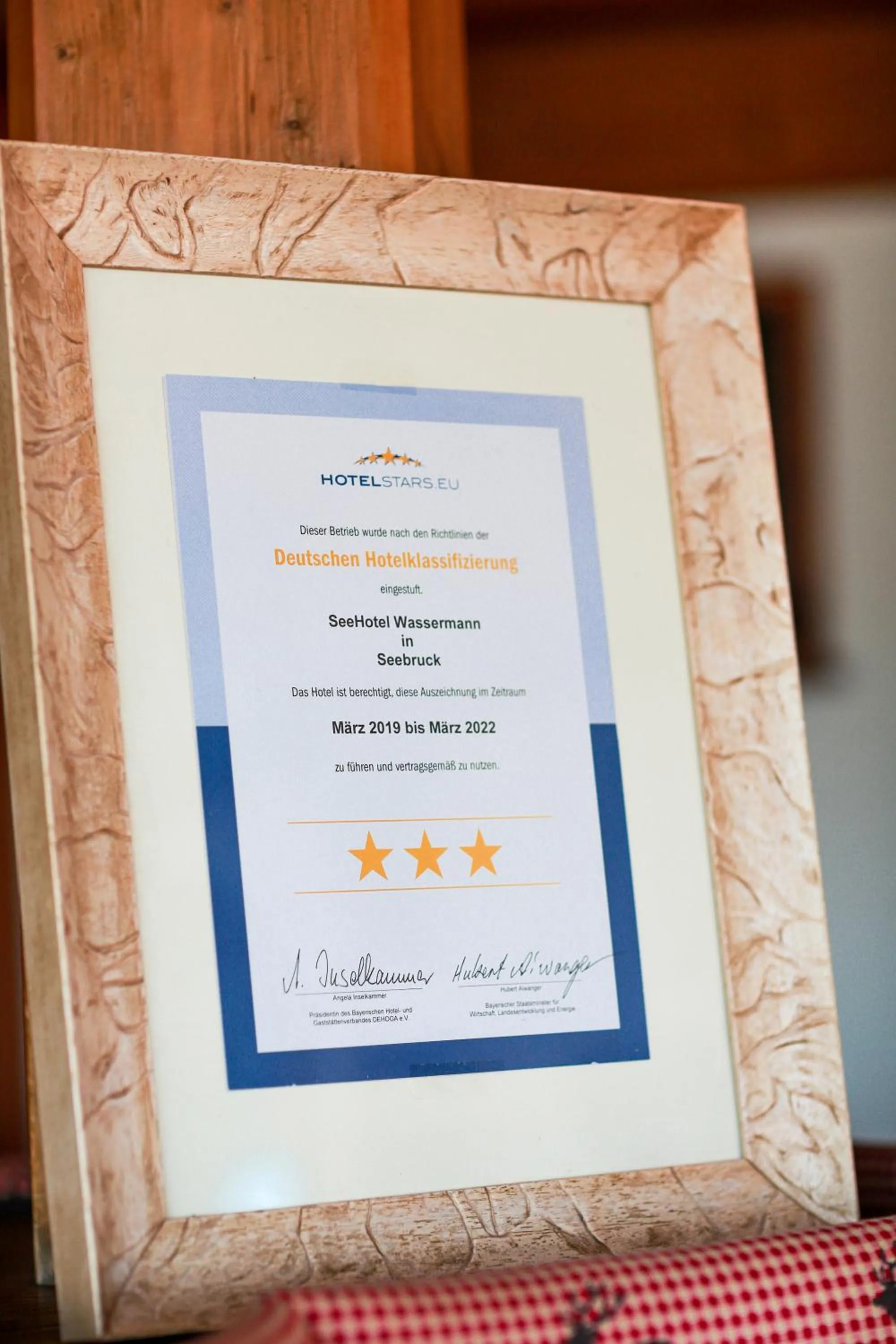 Certificate/Award in SeeHotel Wassermann