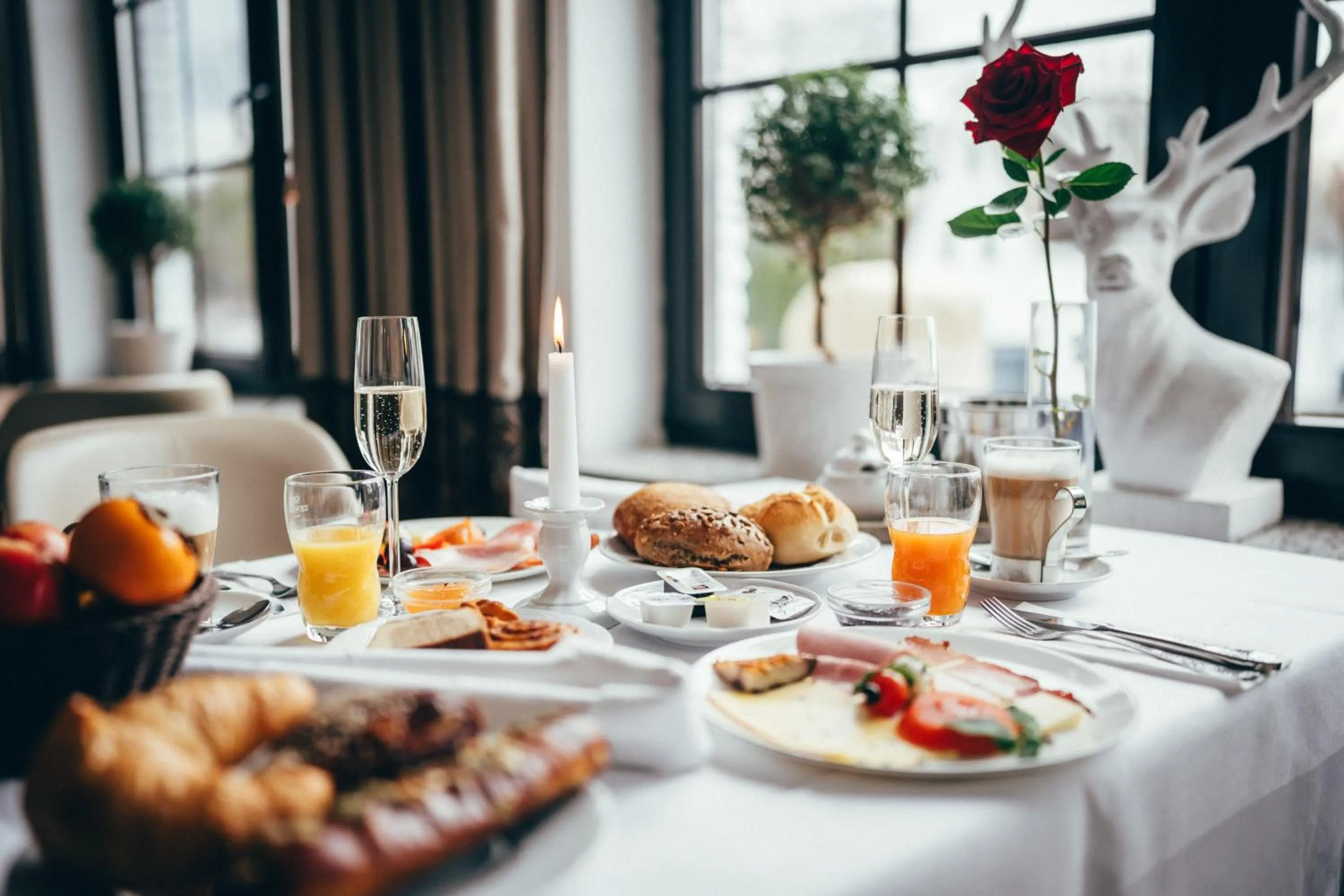 Continental breakfast in Landidyll Hotel Restaurant Weidenbrück & SPA