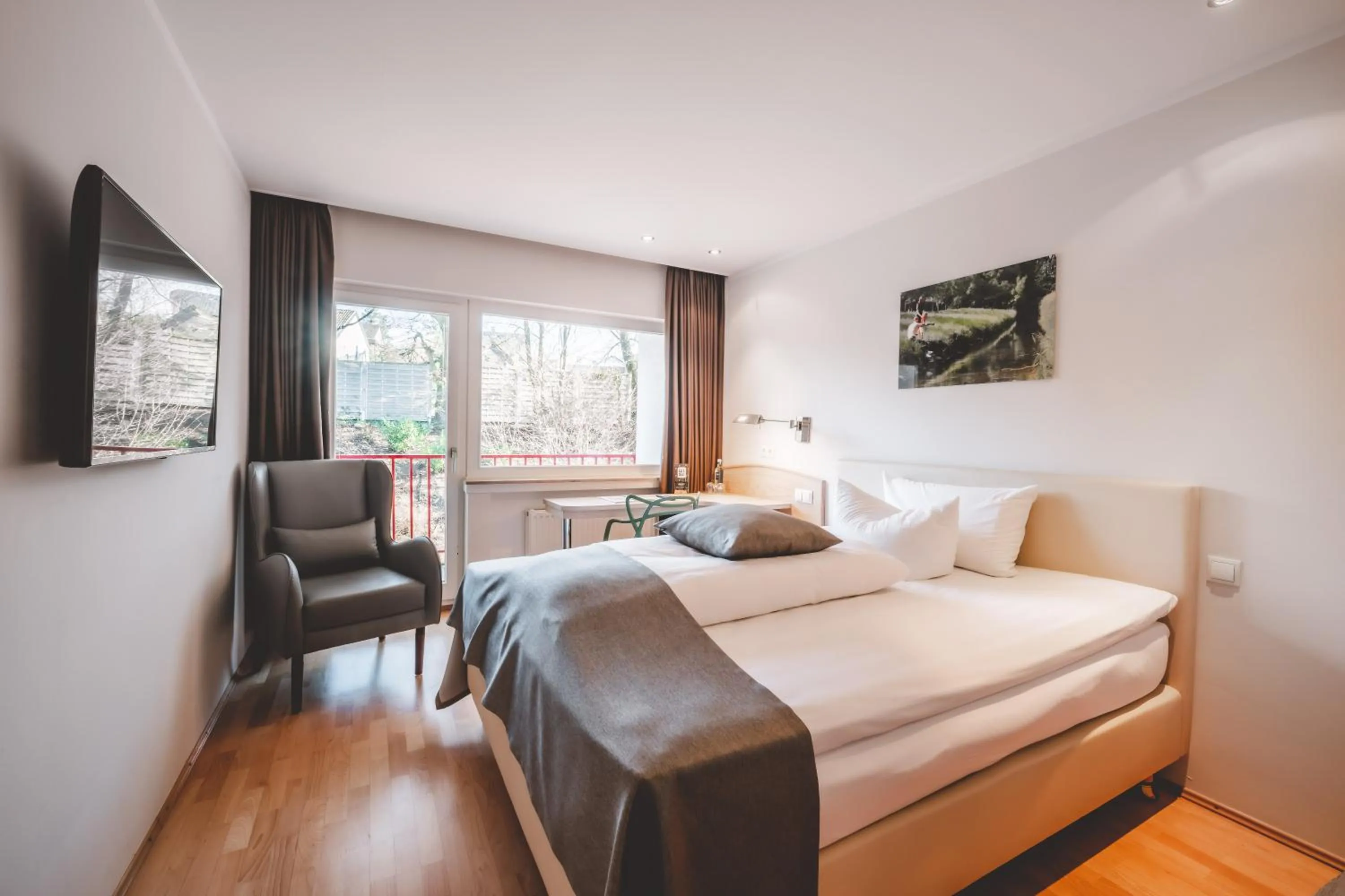 Bed in Landidyll Hotel Restaurant Weidenbrück & SPA