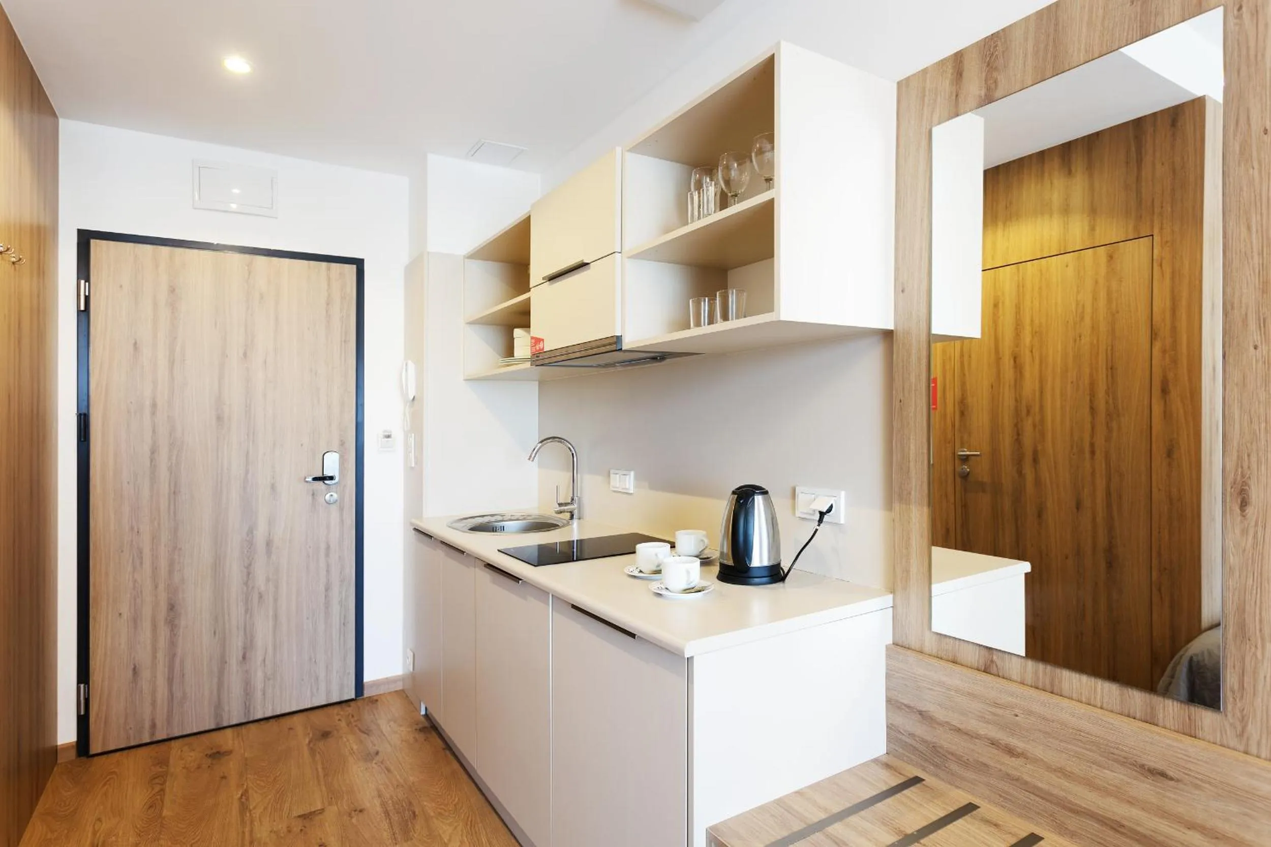 Kitchen or kitchenette in Wolska Residence
