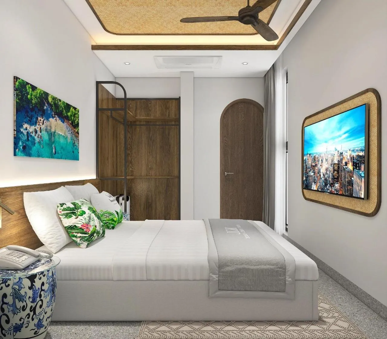 Living room, Bed in The Kila Boutique Hotel