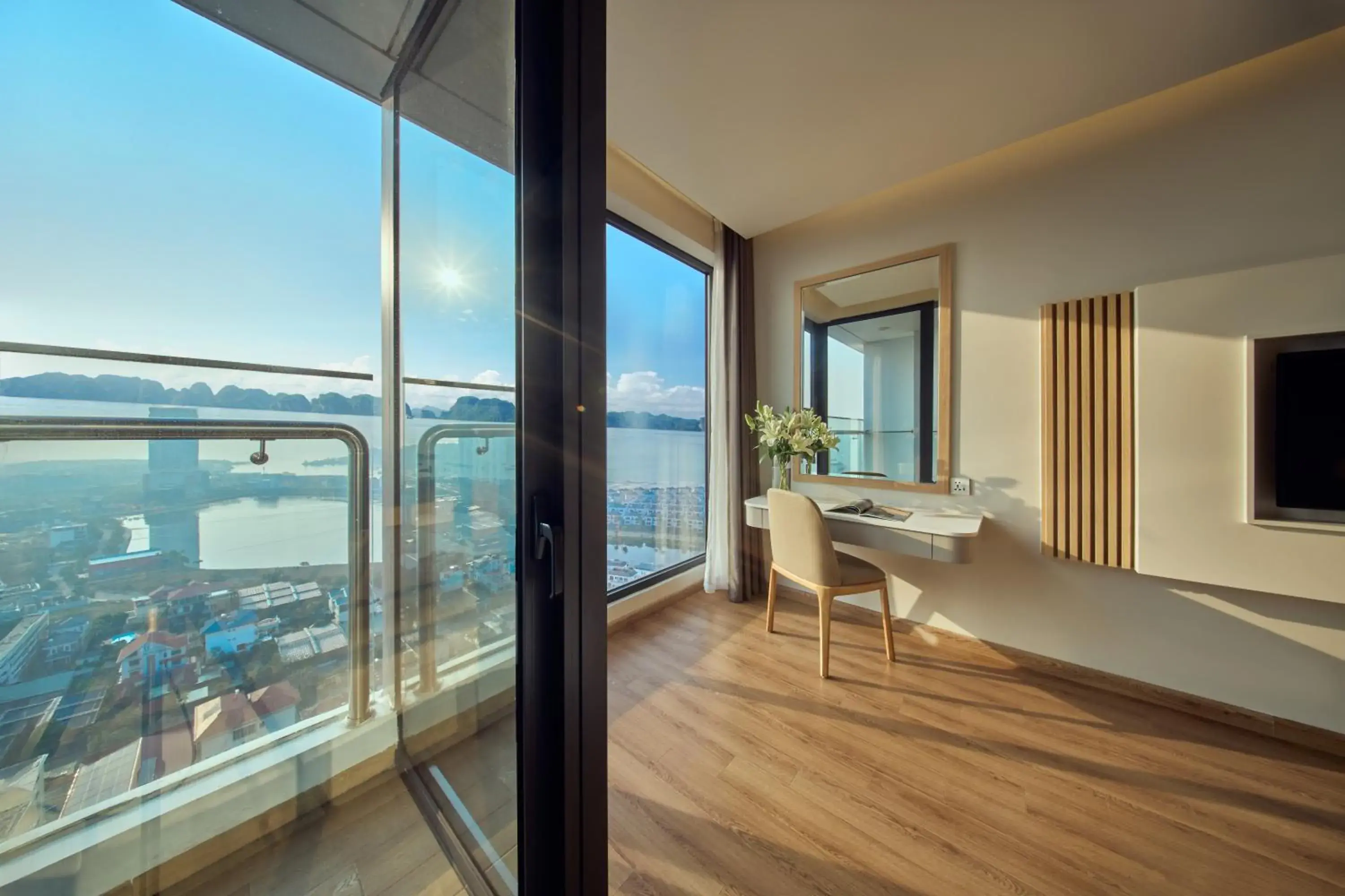 Living room in DeLaSea Ha Long Hotel - Modern Bayview Escape Living room in DeLaSea Ha Long Hotel - Modern Bayview Escape