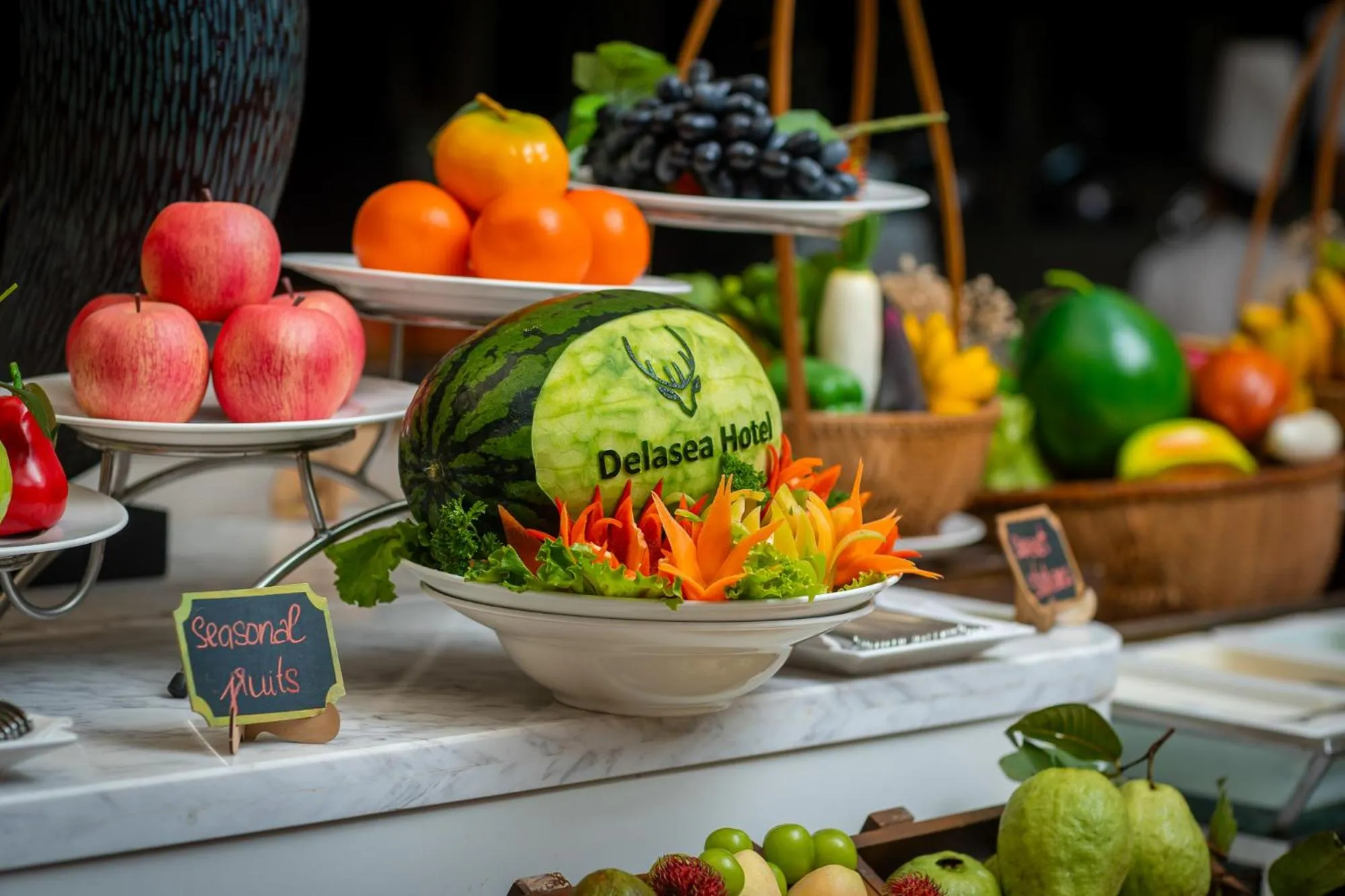 Buffet breakfast in DeLaSea Ha Long Hotel - Modern Bayview Escape