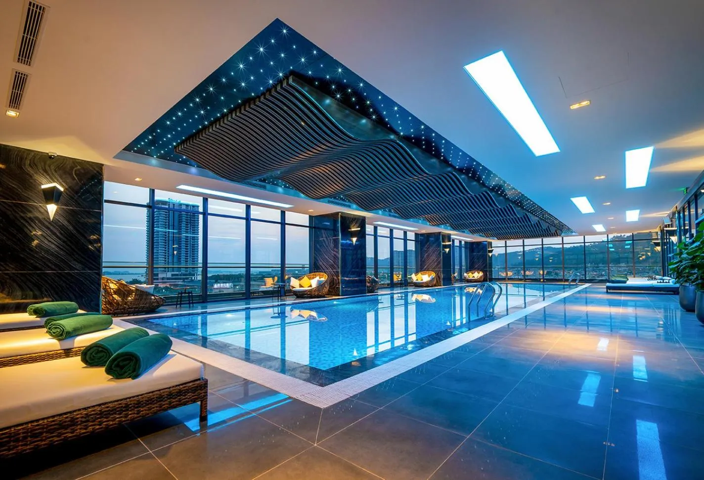 Swimming pool in DeLaSea Ha Long Hotel - Modern Bayview Escape