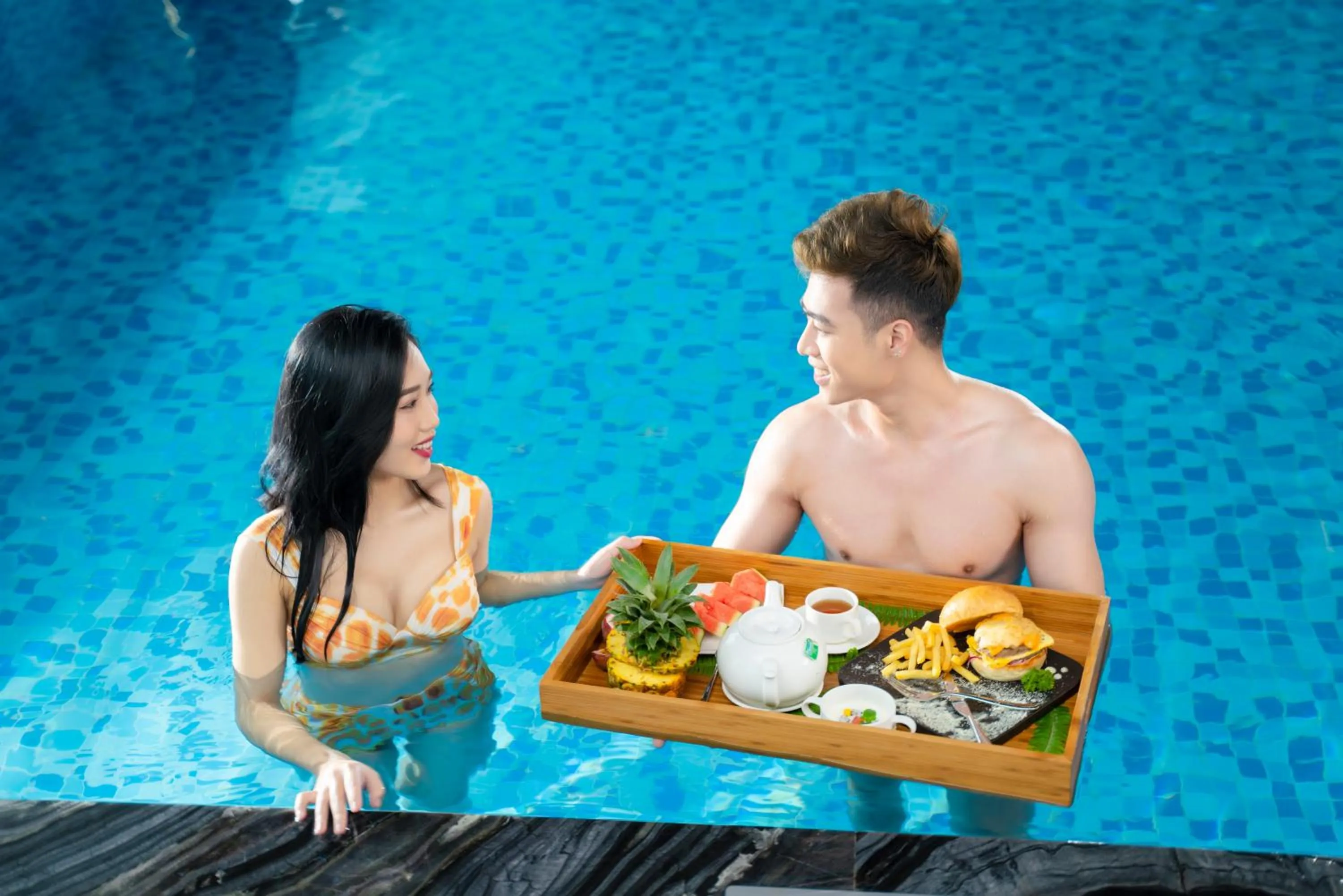 Swimming pool in DeLaSea Ha Long Hotel - Modern Bayview Escape