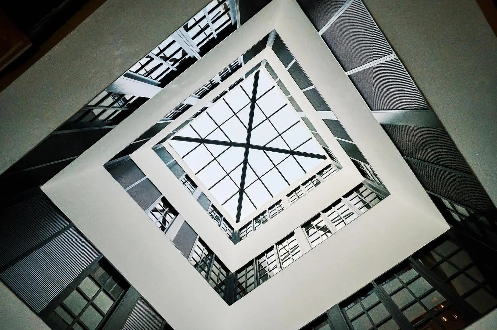 Inner courtyard view in TOC Hostel Malaga Inner courtyard view in TOC Hostel Malaga