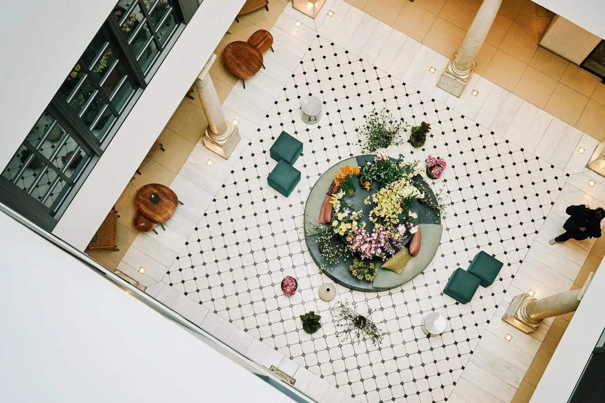 Inner courtyard view in TOC Hostel Malaga Inner courtyard view in TOC Hostel Malaga