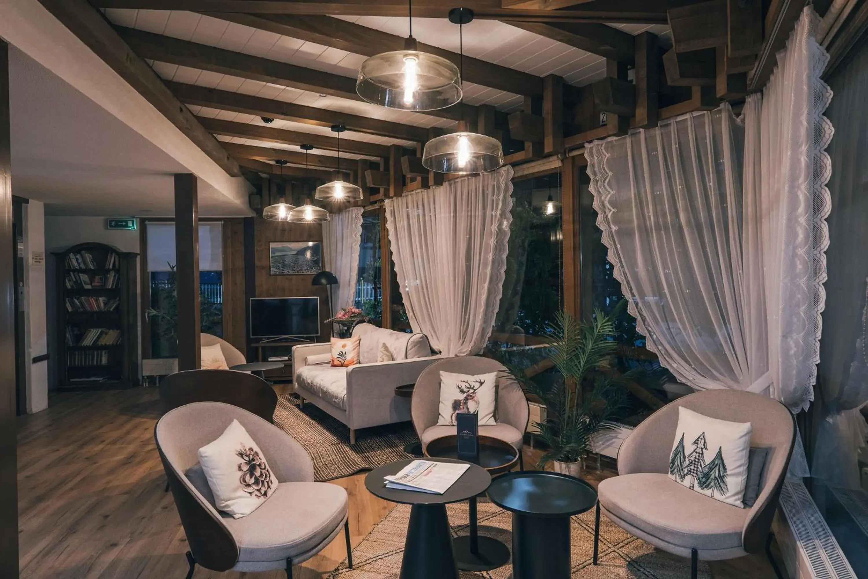 Living room in Hotel Chalet Swiss Living room in Hotel Chalet Swiss