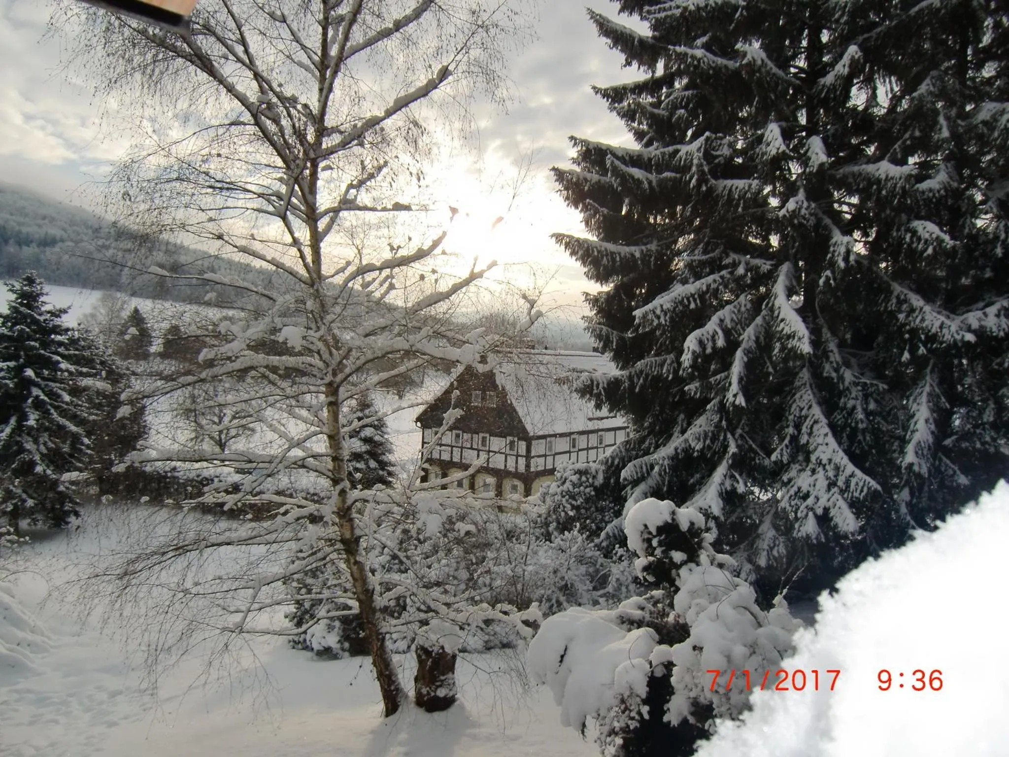 Natural landscape in Hotel BB Bahnhof Bertsdorf