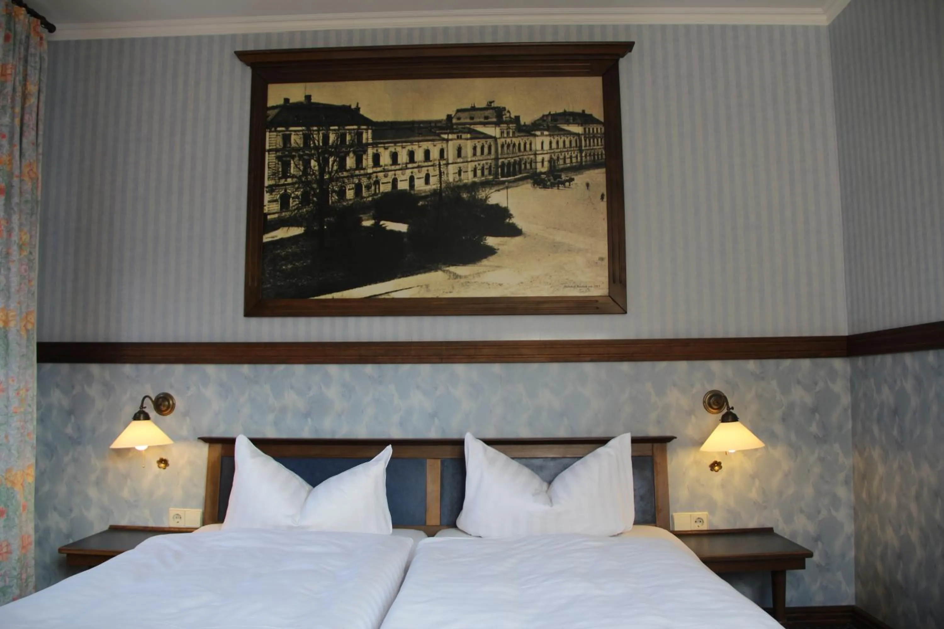 Decorative detail, Bed in Hotel BB Bahnhof Bertsdorf