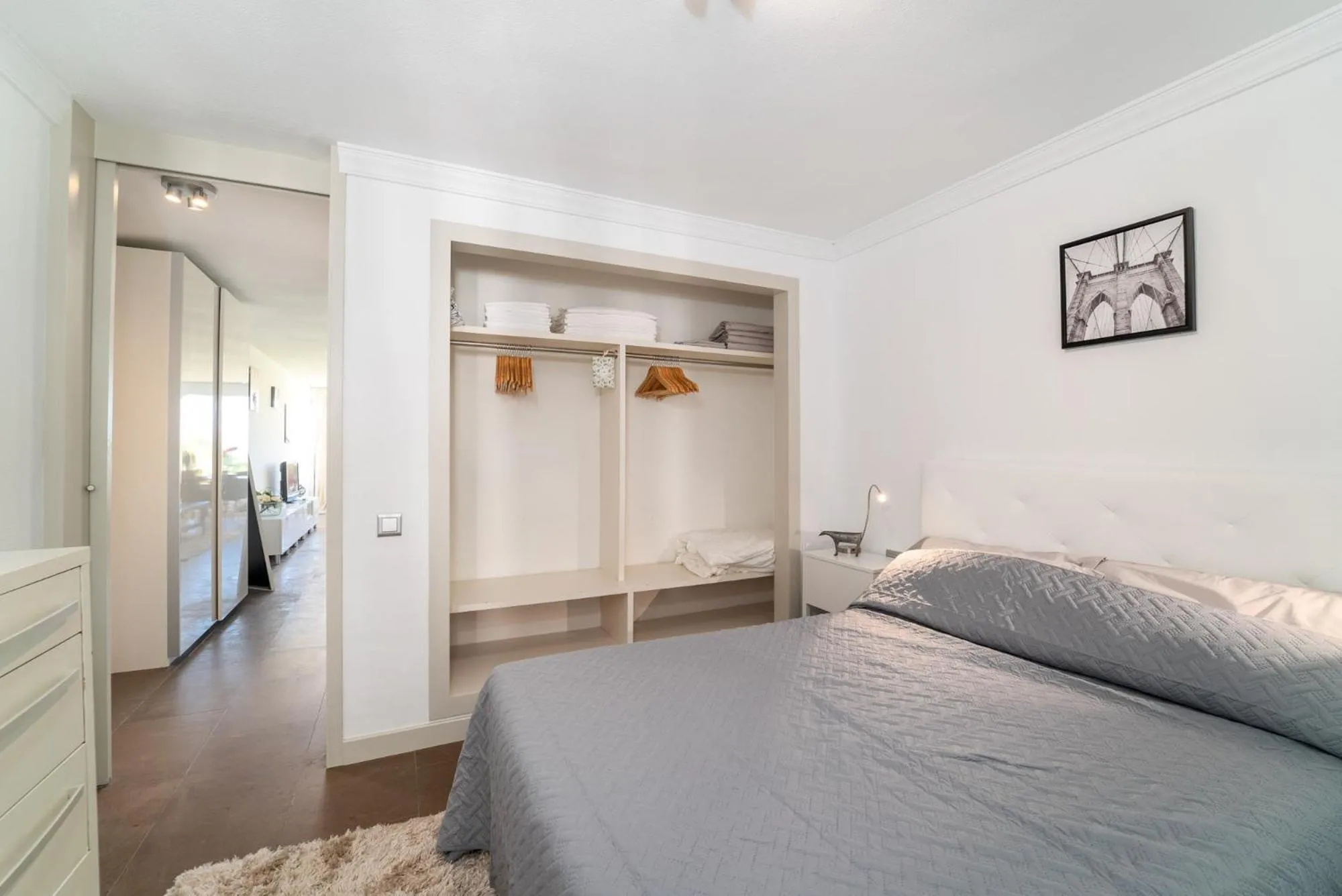 Bed in Azahara I, 25A small cozy apartment with great views located in the popular area of Nueva Andalucia