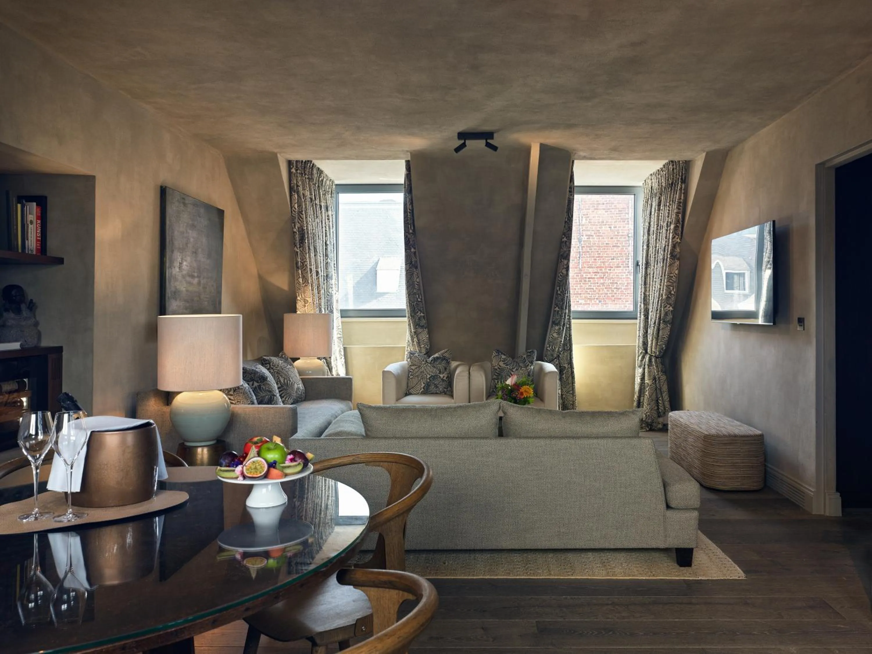 Living room in Botanic Sanctuary Antwerp - The Leading Hotels of the World