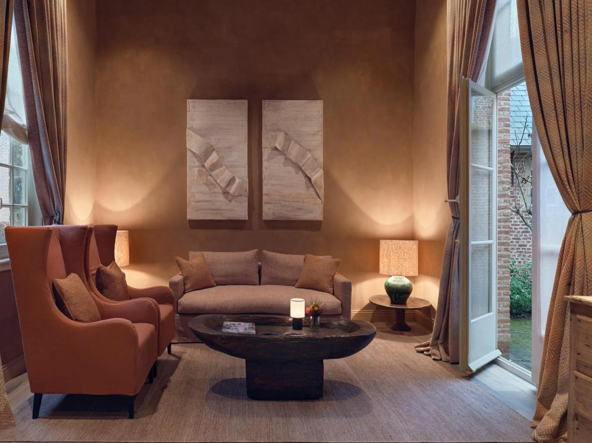 Living room in Botanic Sanctuary Antwerp - The Leading Hotels of the World