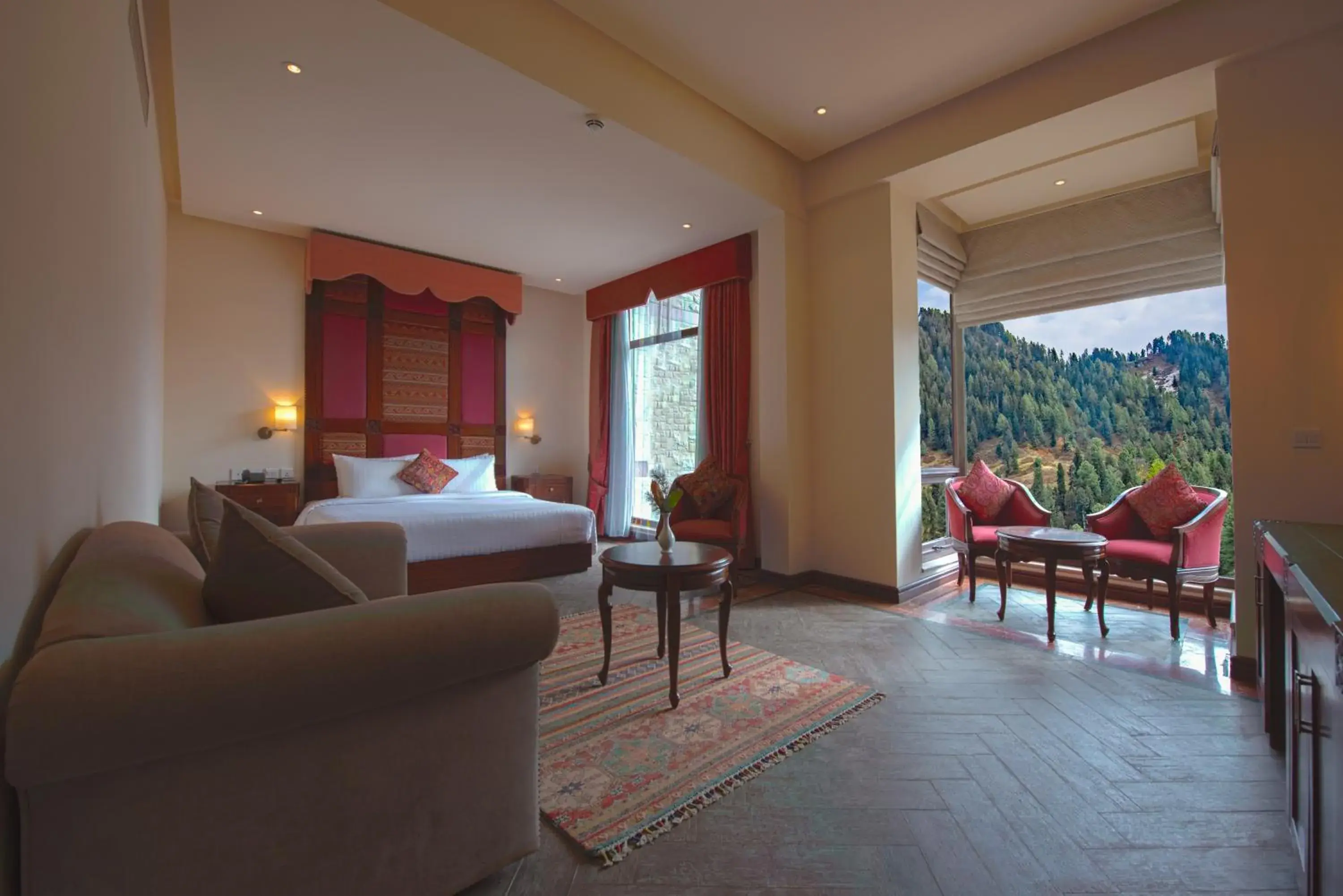 View (from property/room), Bed in Pearl Continental Hotel Malam Jabba View (from property/room), Bed in Pearl Continental Hotel Malam Jabba