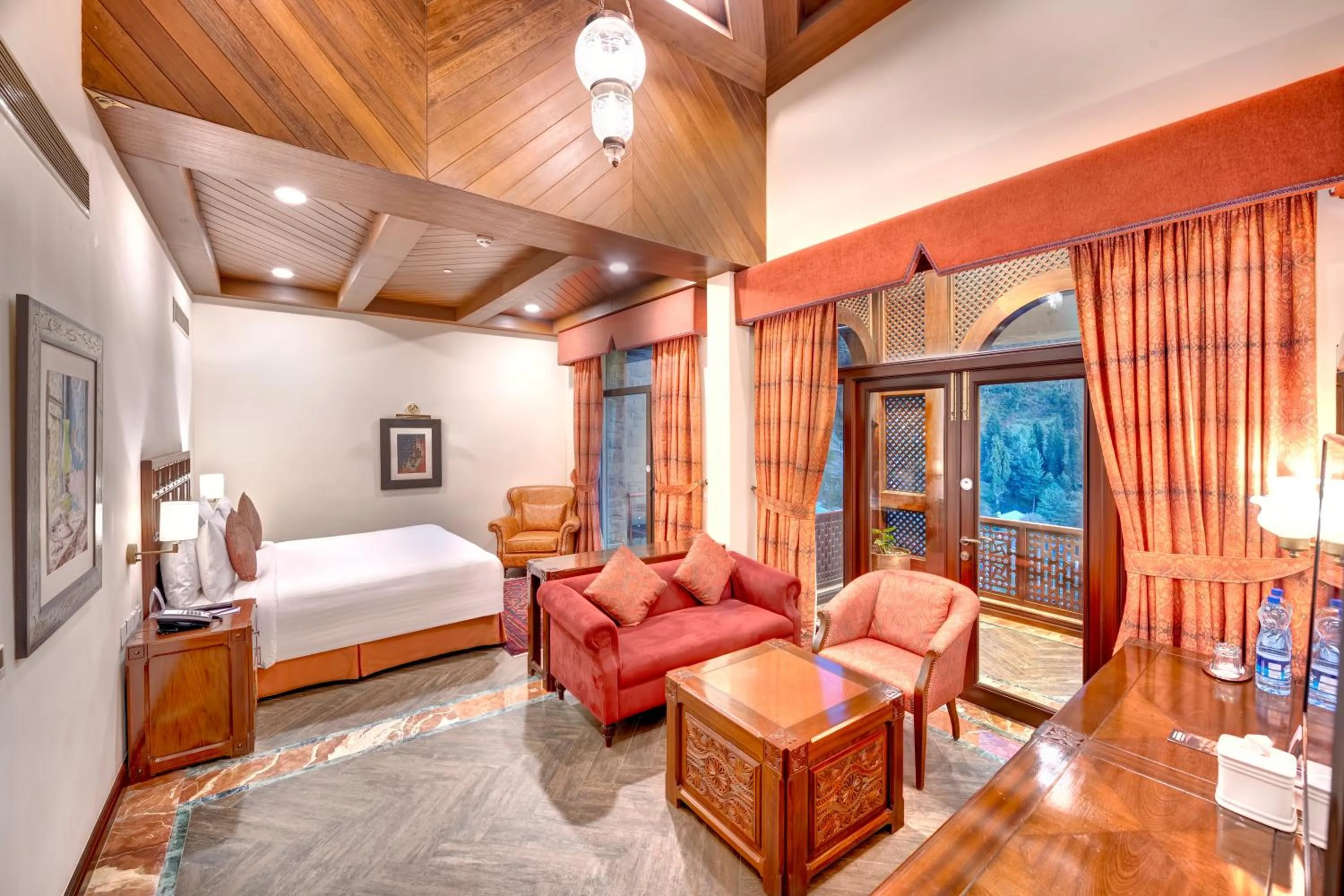 View (from property/room), Bed in Pearl Continental Hotel Malam Jabba