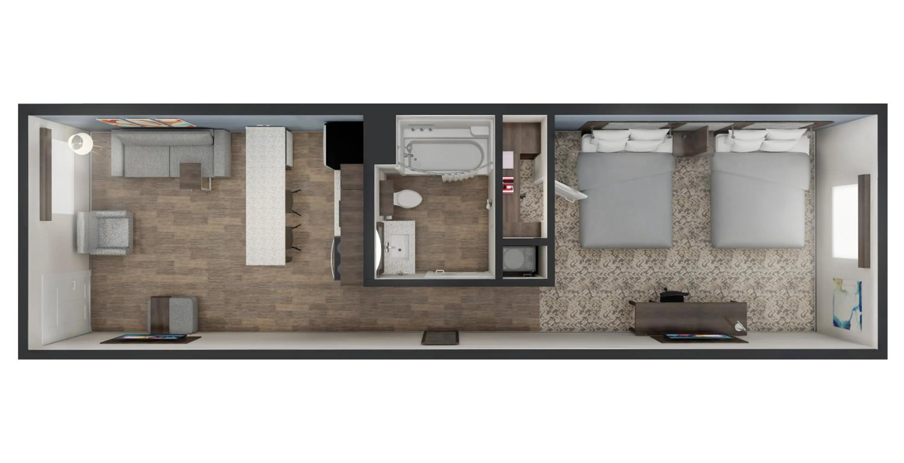 Floor plan in stayAPT Suites Goldsboro-Seymour Johnson AFB