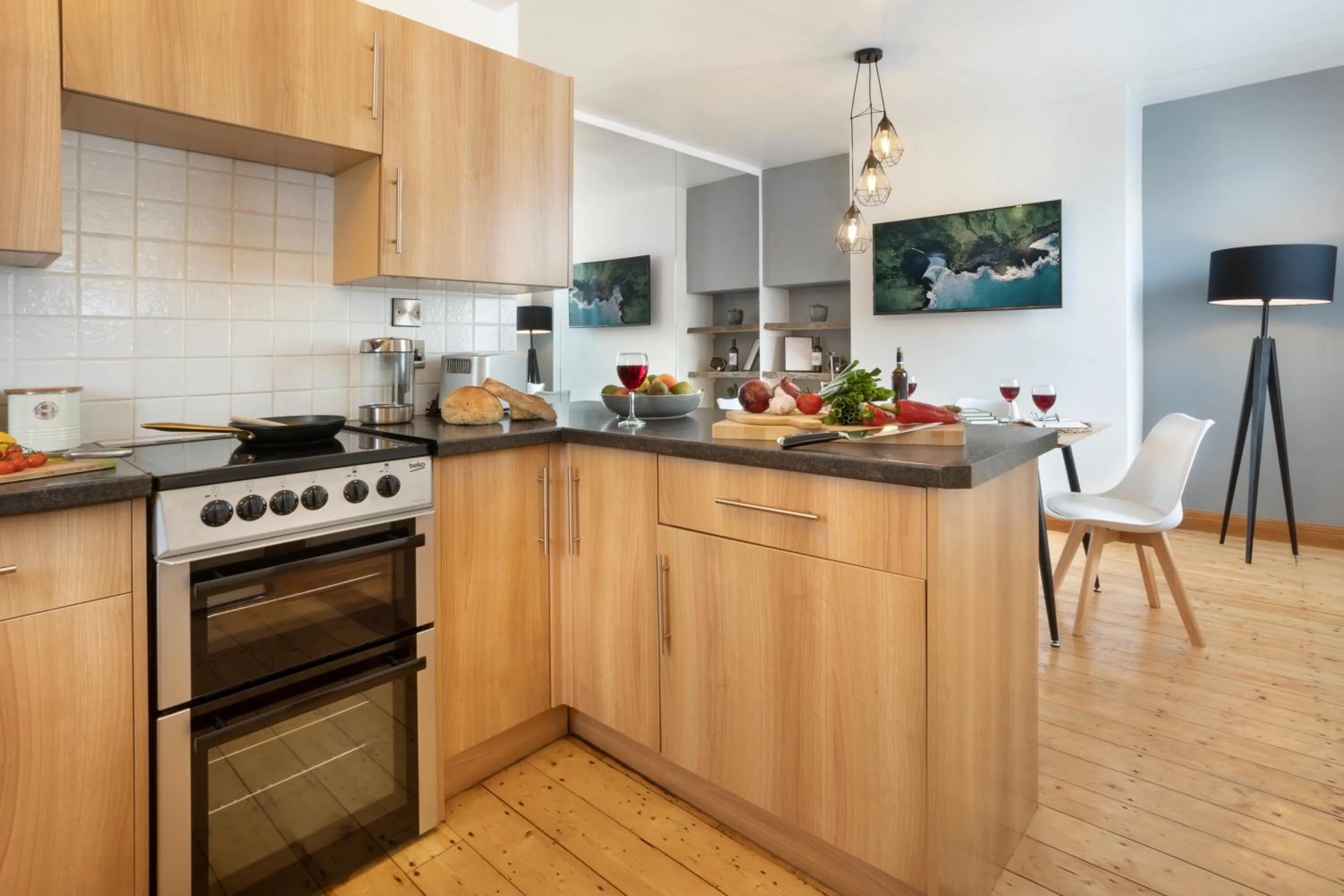 Kitchen or kitchenette in Ellerthwaite Place X3 Bed House with Hot Tub in Central Windermere - Ridgestone