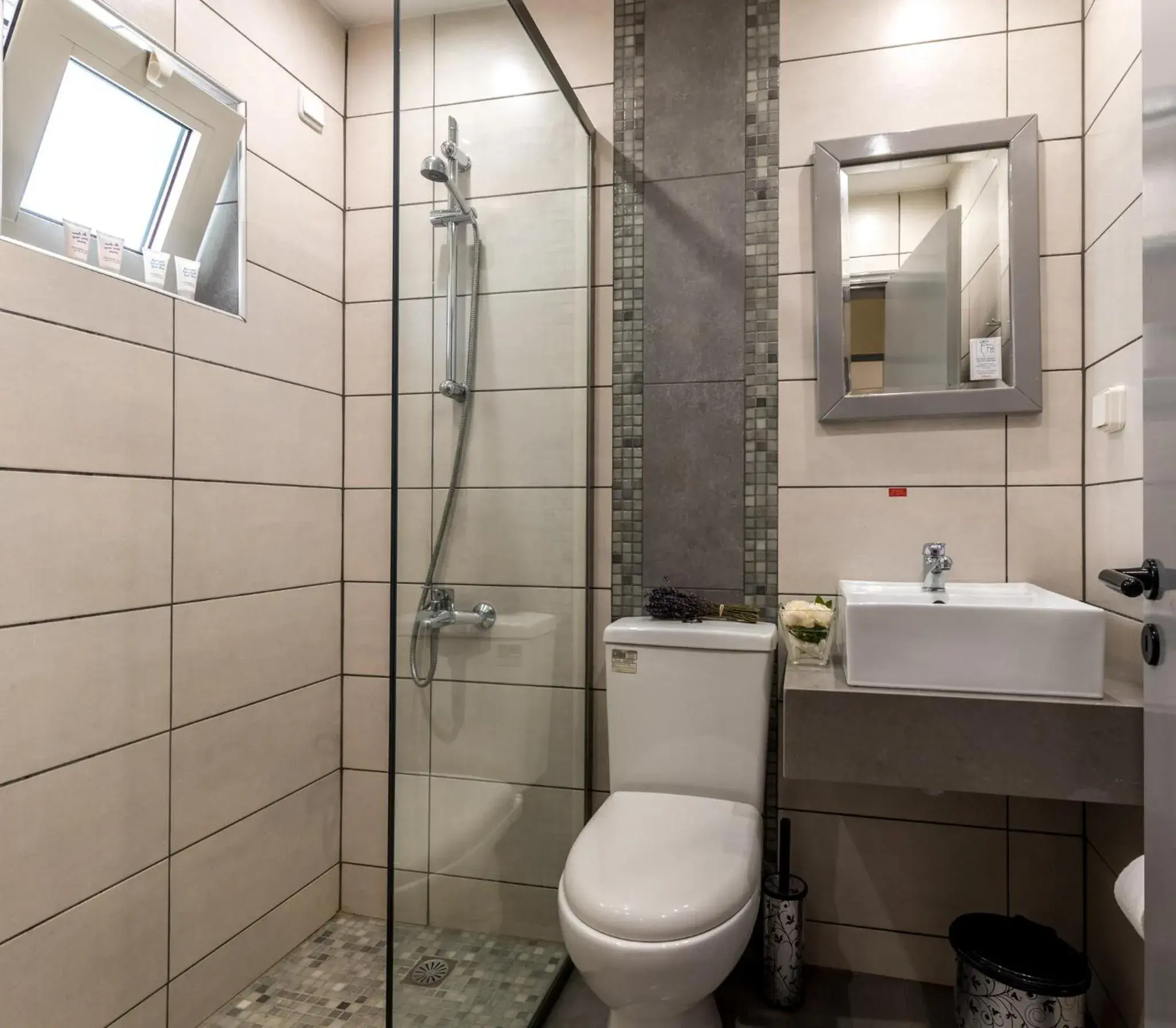 Bathroom in Dedalos Hotel Bathroom in Dedalos Hotel