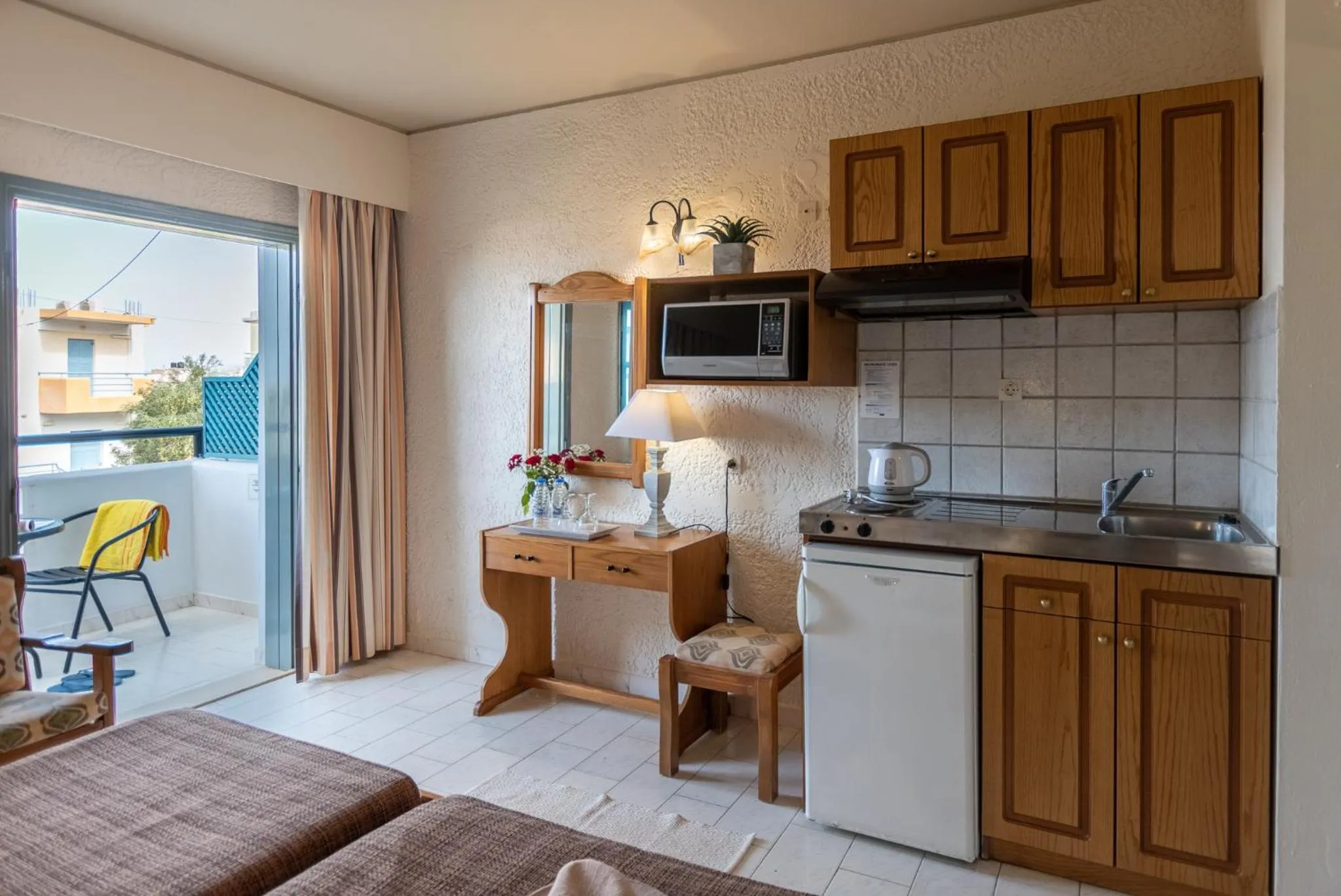 Kitchen or kitchenette in Dedalos Hotel