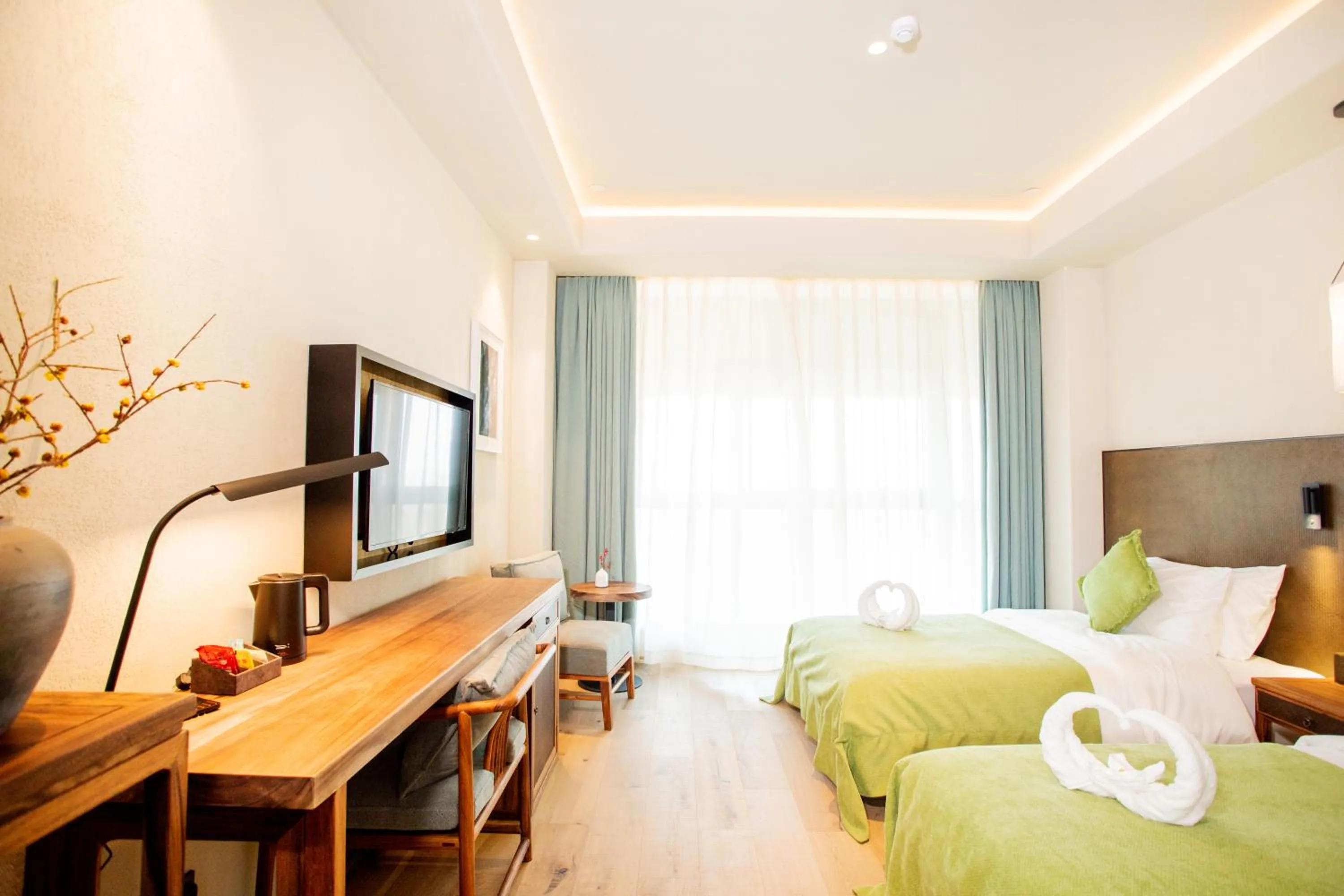 Bed in Jinling Onejoy Hotel