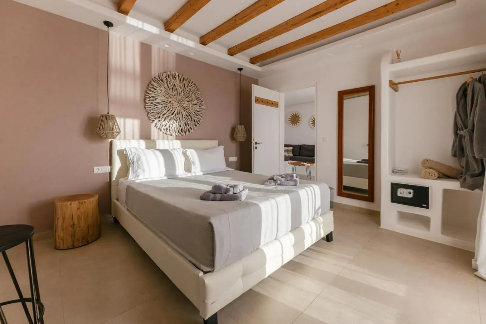 Bed in Naxos Finest Hotel & Villas Bed in Naxos Finest Hotel & Villas