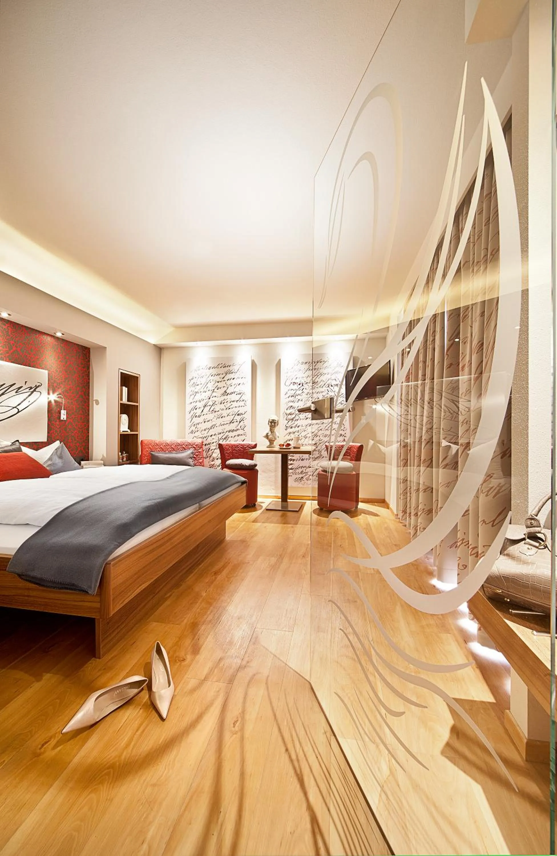 Bed in Hotel Weinbauer