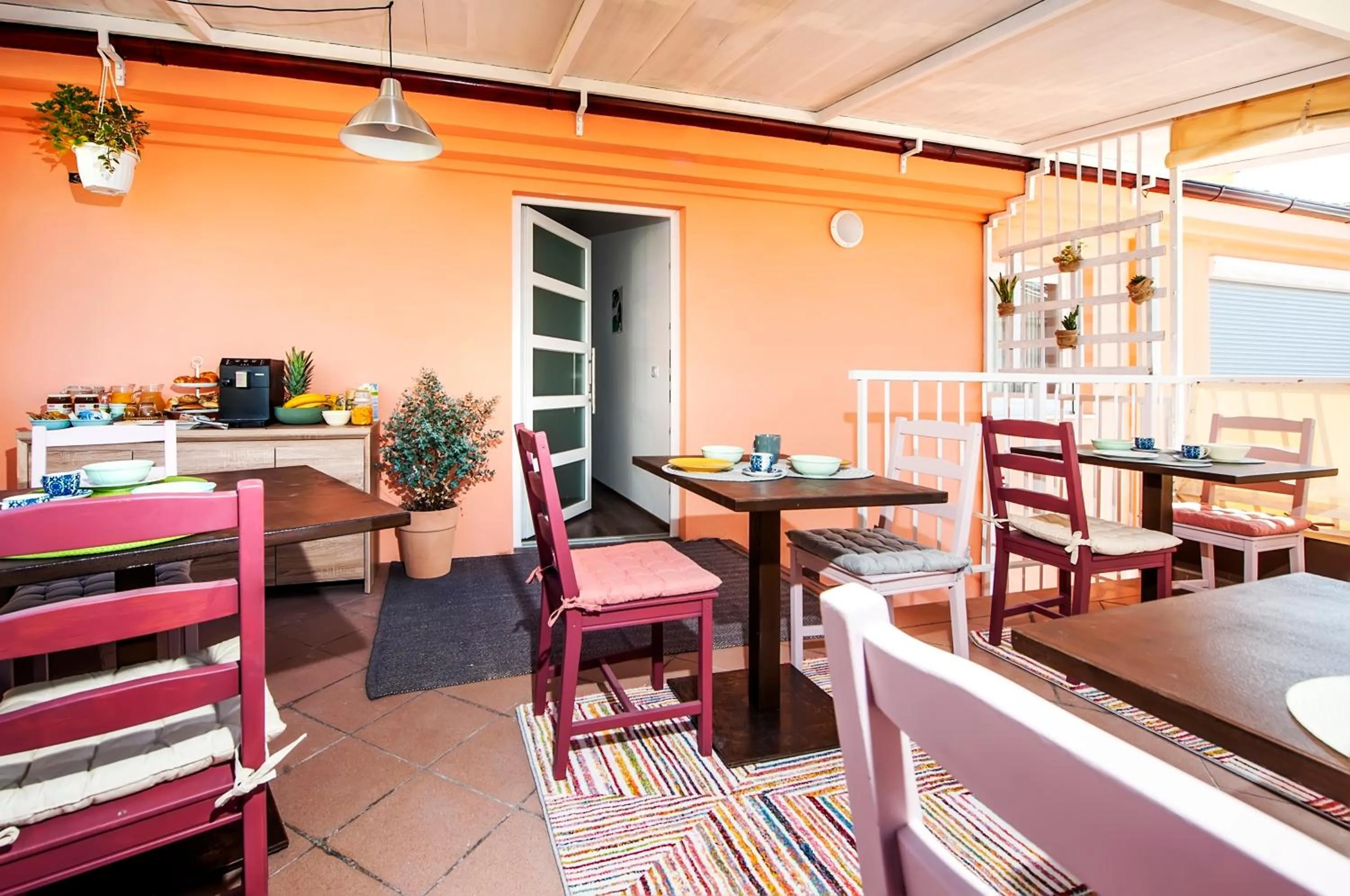 Balcony/Terrace in bed&breakfast Bohemian