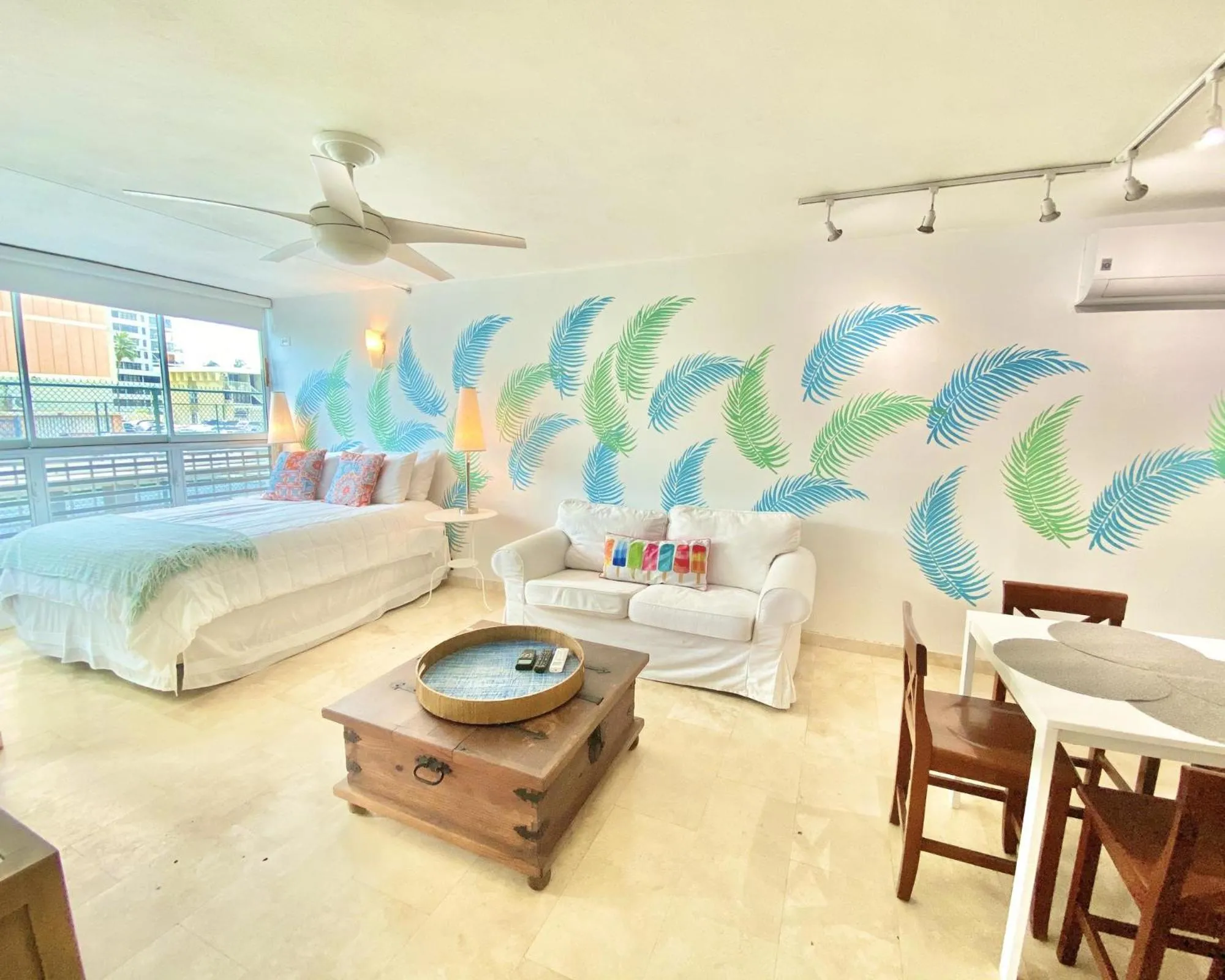 Bed in KASA El Sol by the Sea with Pool and Parking