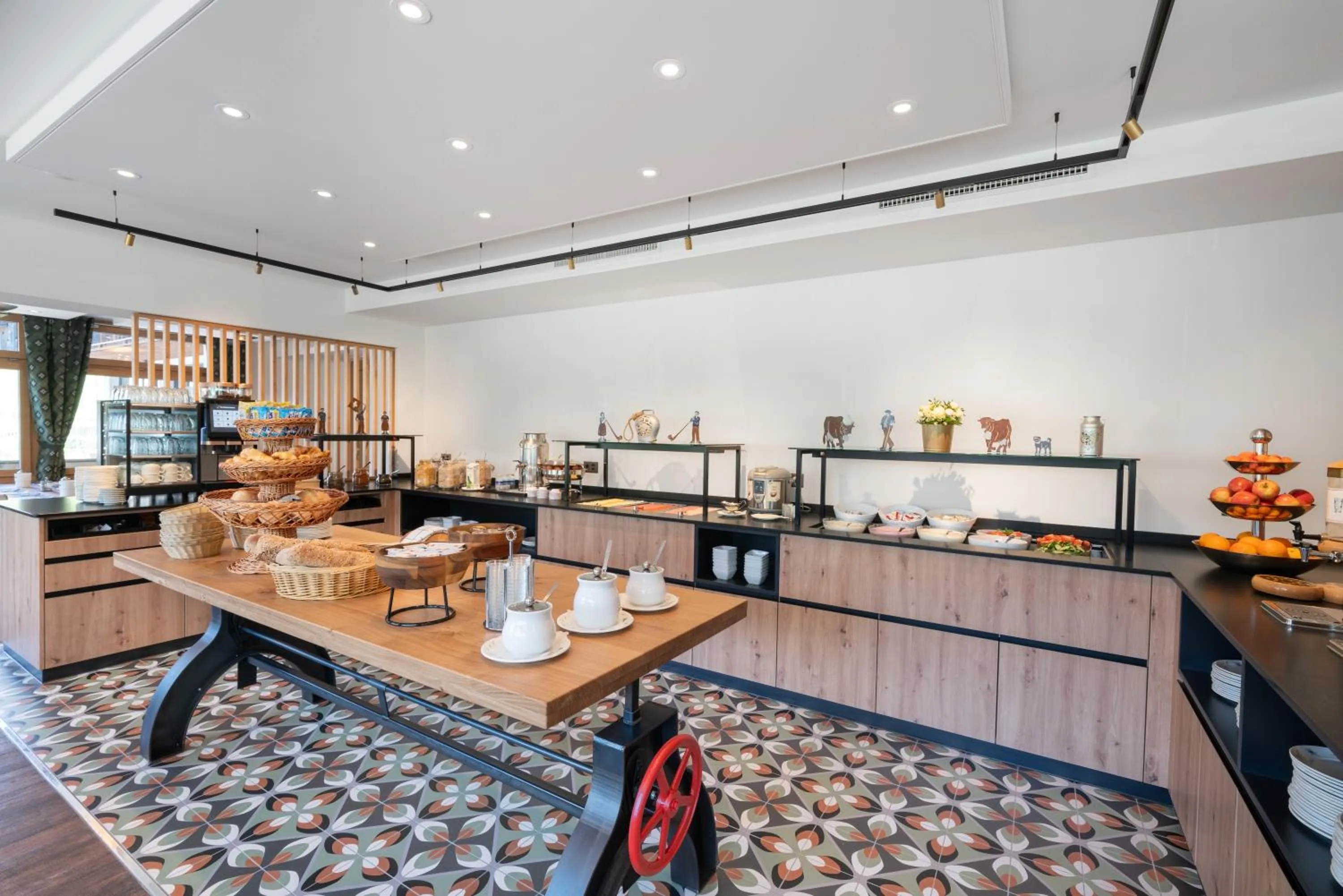 Buffet breakfast in Jungfrau Lodge, Swiss Mountain Hotel